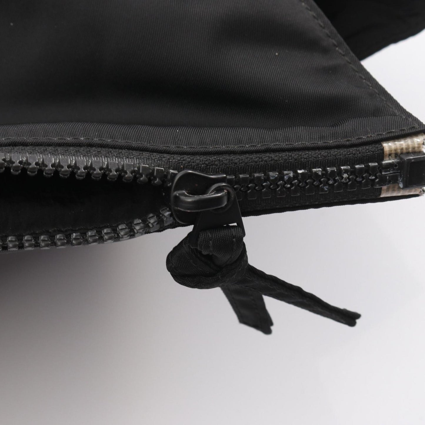 Bottega Veneta men's nylon clutch bag in black