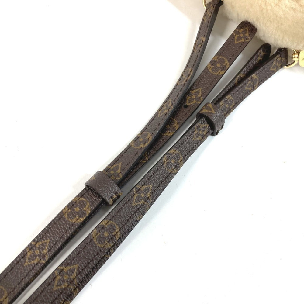 LOUIS VUITTON M11919 LV SKI Nano Teddy Backpack - 3-Way Bag (Shoulder Bag, Handbag, Rucksack) Shearling Canvas Men's & Women's Cream Beige — Like New