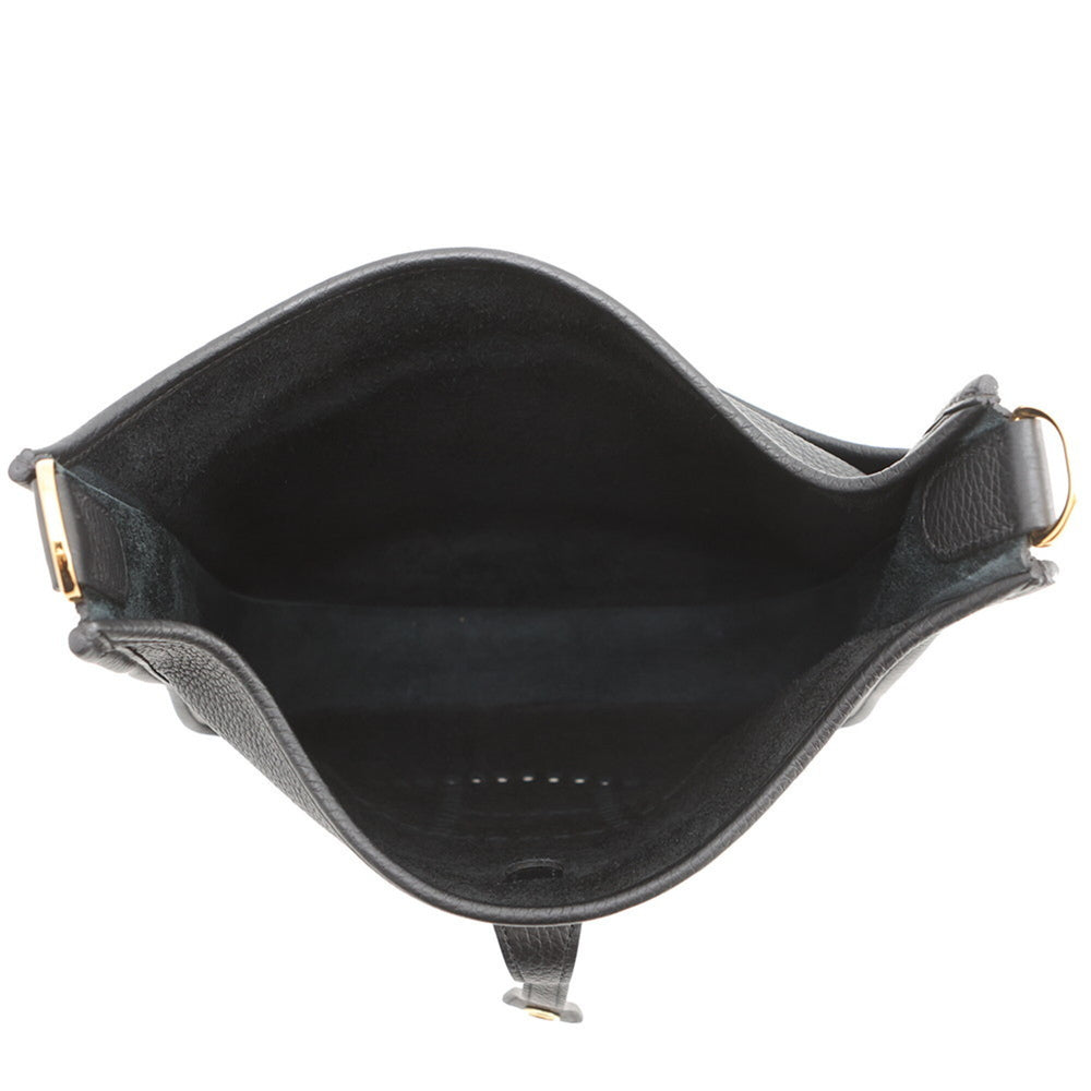 Hermes Evelyne 3 PM Shoulder Bag, Black, Taurillon Clemence Leather, W Stamp, HERMES, Evelyne, Handbag, Women's, HERMES — Like New