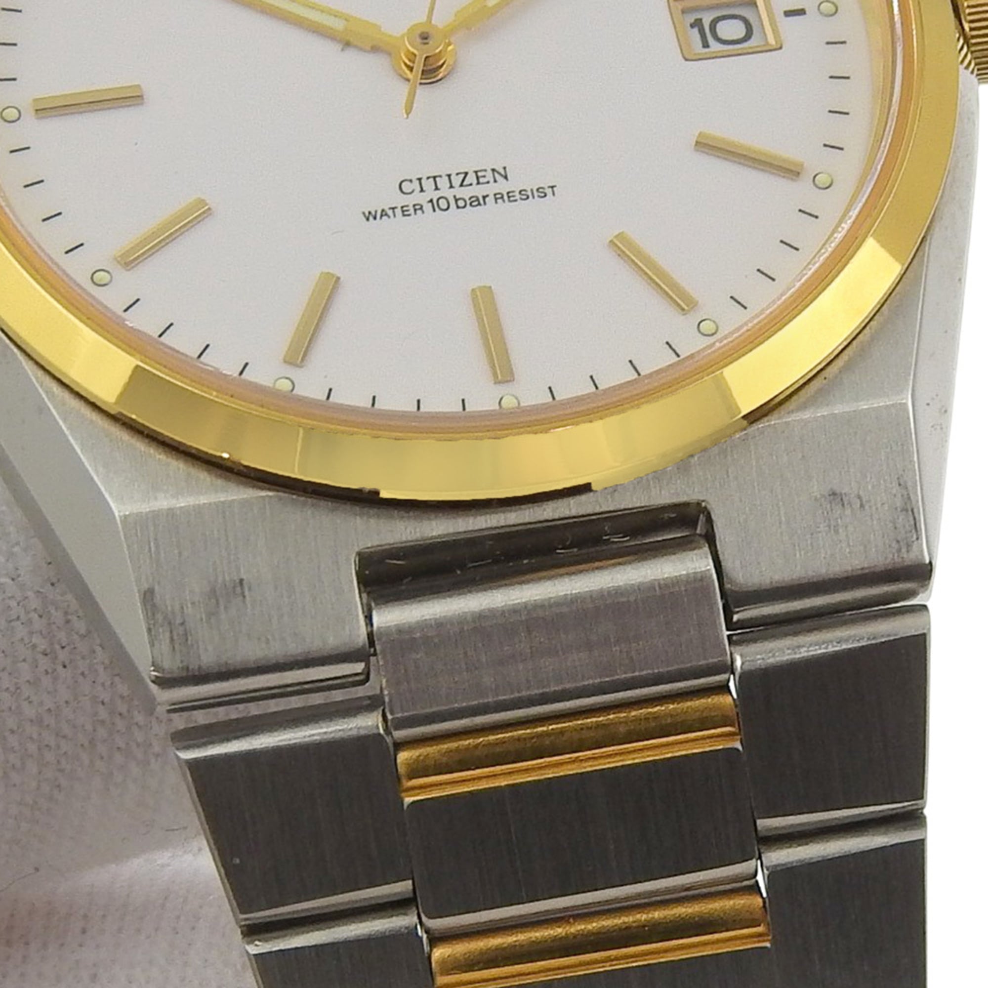 Citizen FORMA watch 4762-471369, stainless steel, quartz, analog, white dial, men's — Very Good
