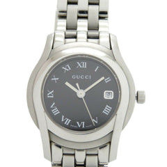 Gucci 5500L Stainless Steel Black Silver Dial Quartz Watch 1491GUCCI — Good