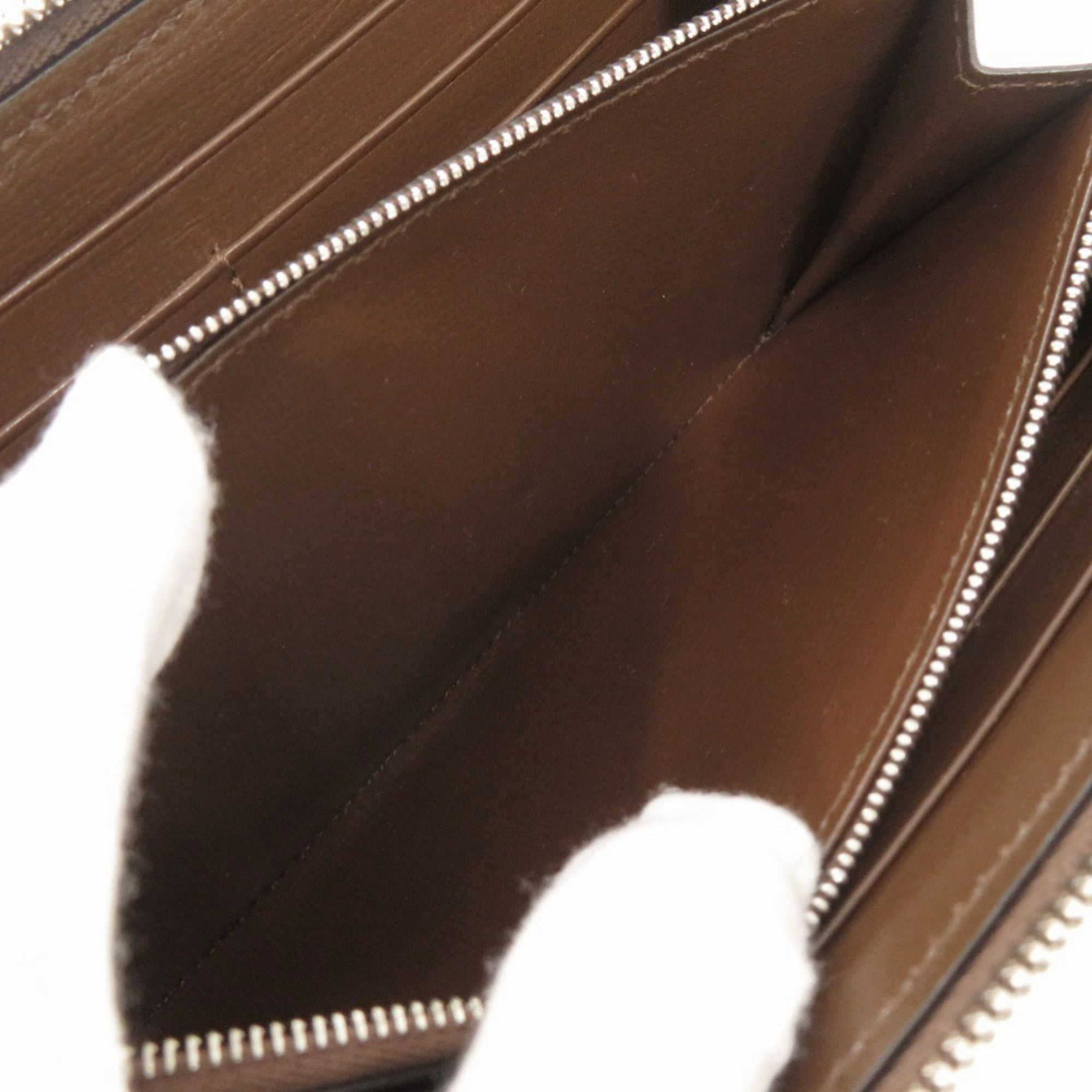 Like new Gucci x Balenciaga The Hacker Project Neo Classic 681710 GG canvas and leather beige/brown round zipper long wallet 1086 GUCCI