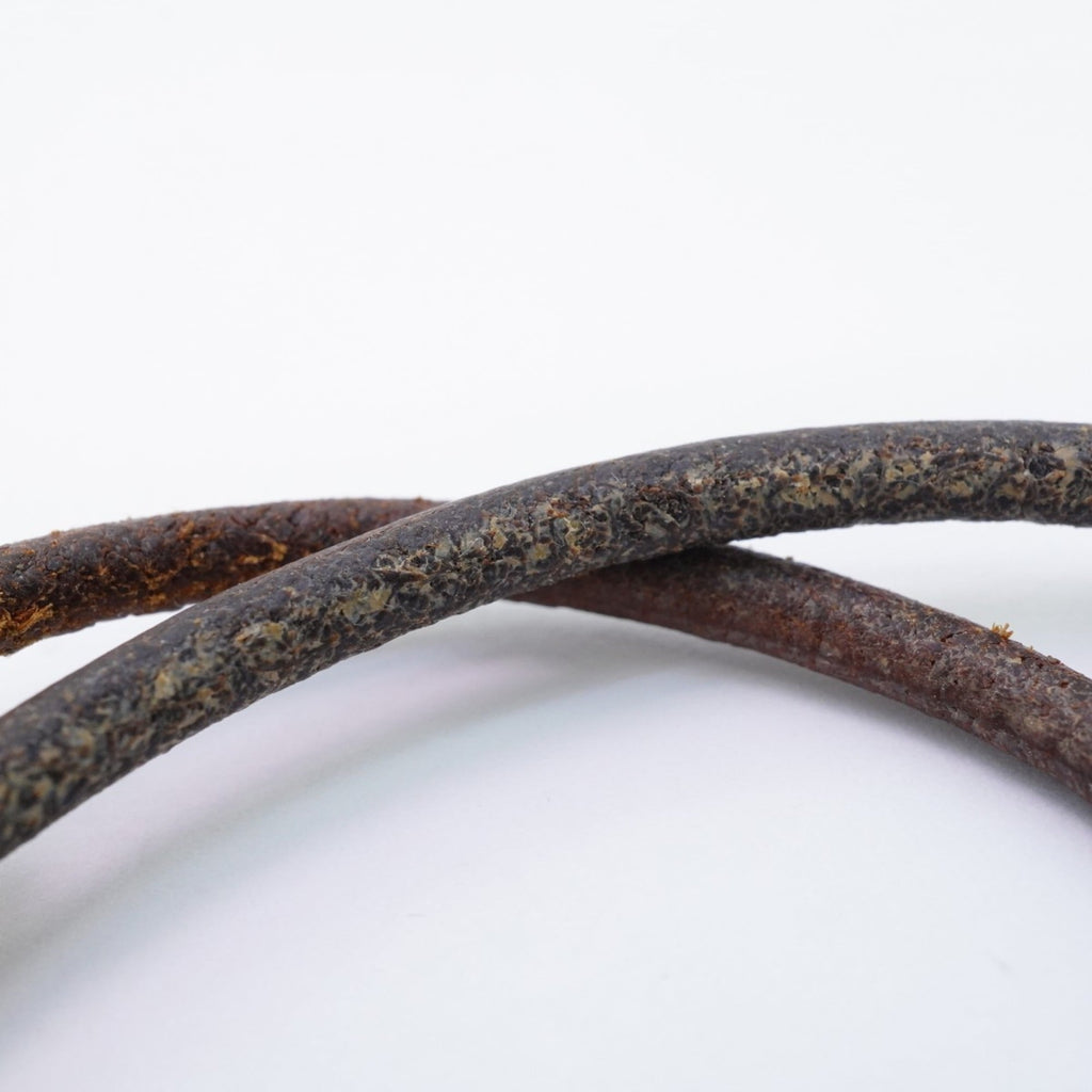 Hermes Hermès Viviride Fantasy Heart Bracelet Choker, GP Plated Leather, Gold and Brown, Women's