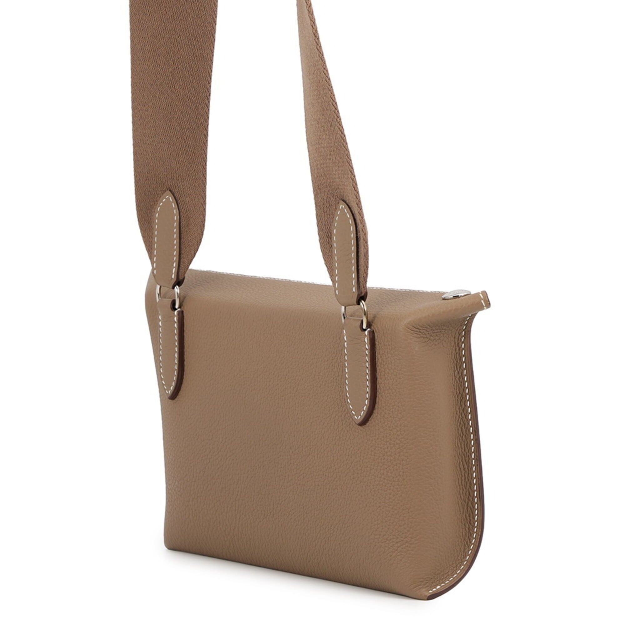 Hermes Shoulder Bag Videpoche Etoupe Togo B Stamp HERMES Handbag — Like New