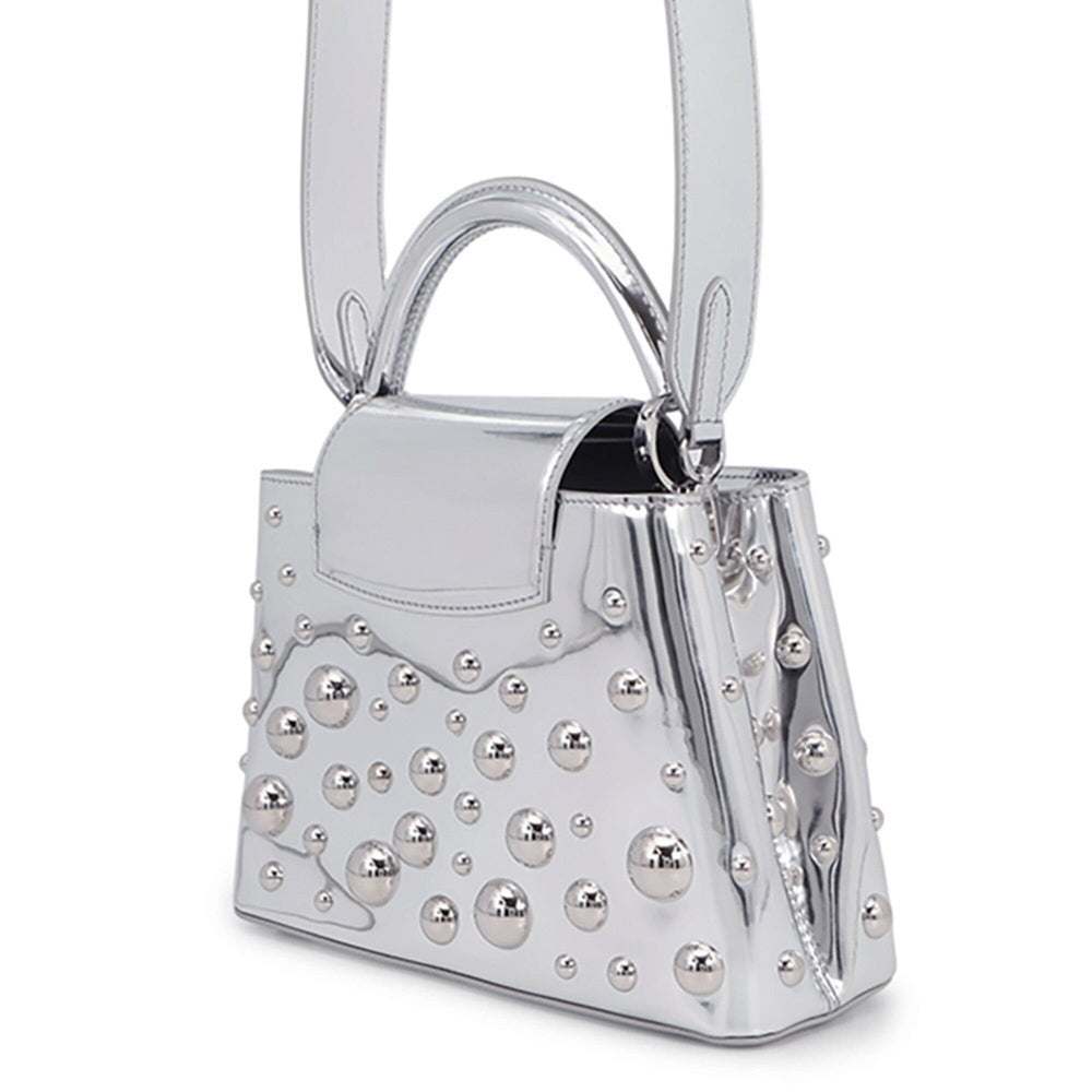 Louis Vuitton handbag, leather, LV x YK Capucines BB, metal dot, M21634, 2-way shoulder bag, Yayoi Kusama, women's, LOUIS VUITTON — Like New