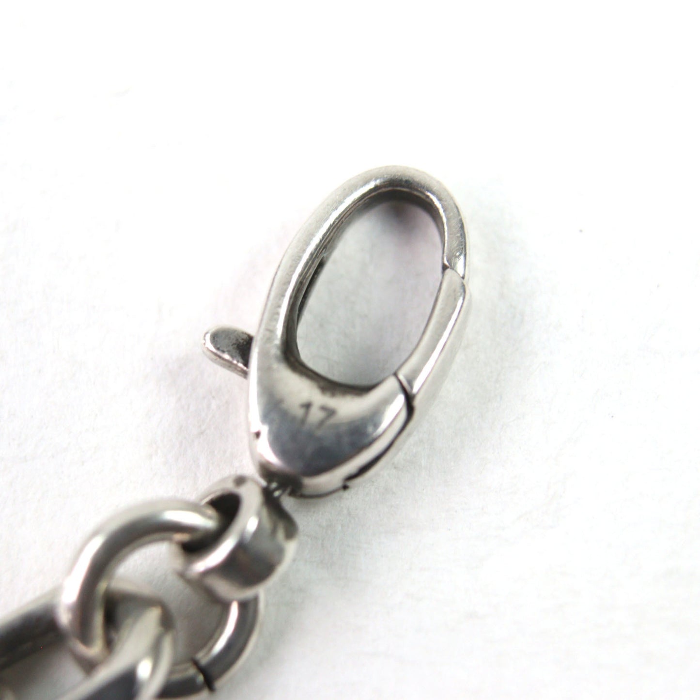 GUCCI 620798 AG925 Interlocking G Bracelet with Aged Clasp Closure, Silver, Size 17, Made in Italy, Weight 17.8g, Men's, Includes Box and Dust Bag