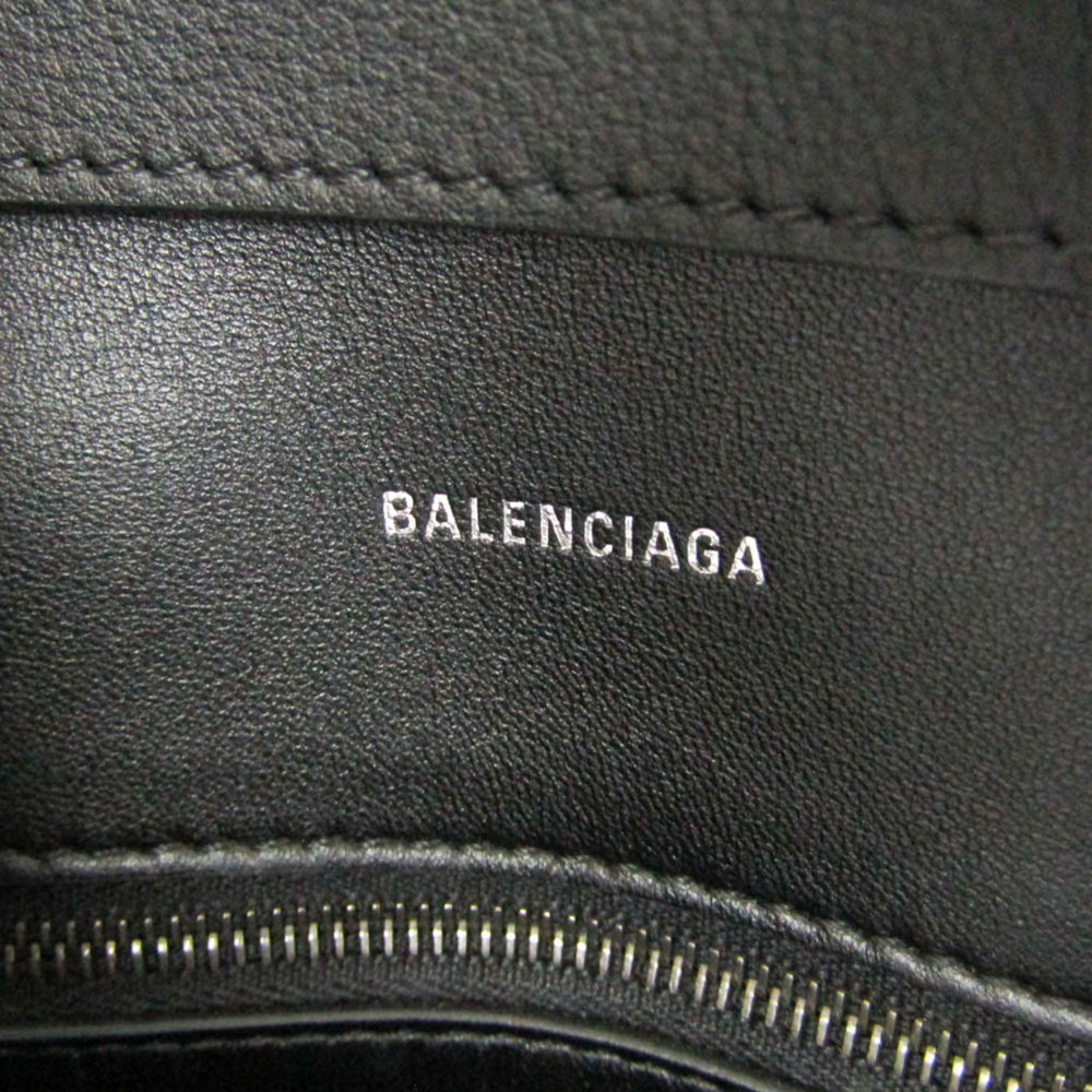 Balenciaga Downtown Medium 671354 Men,Women Leather Shoulder Bag Black — Like New