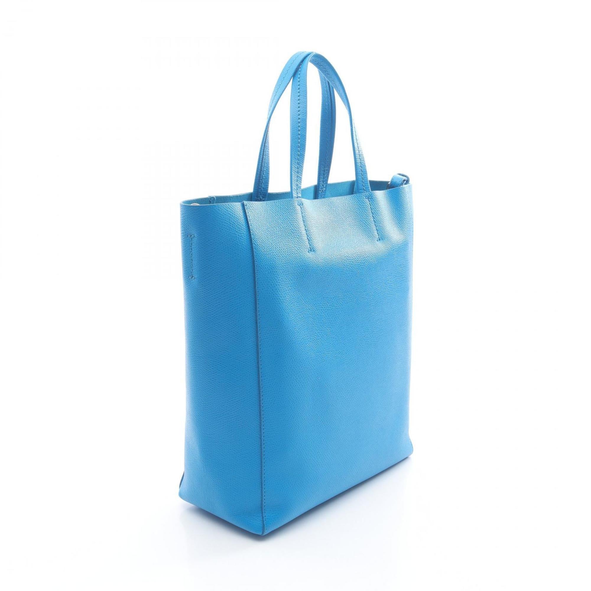 Celine Vertical Small Cabas Tote Bag, Leather, Women's, Blue