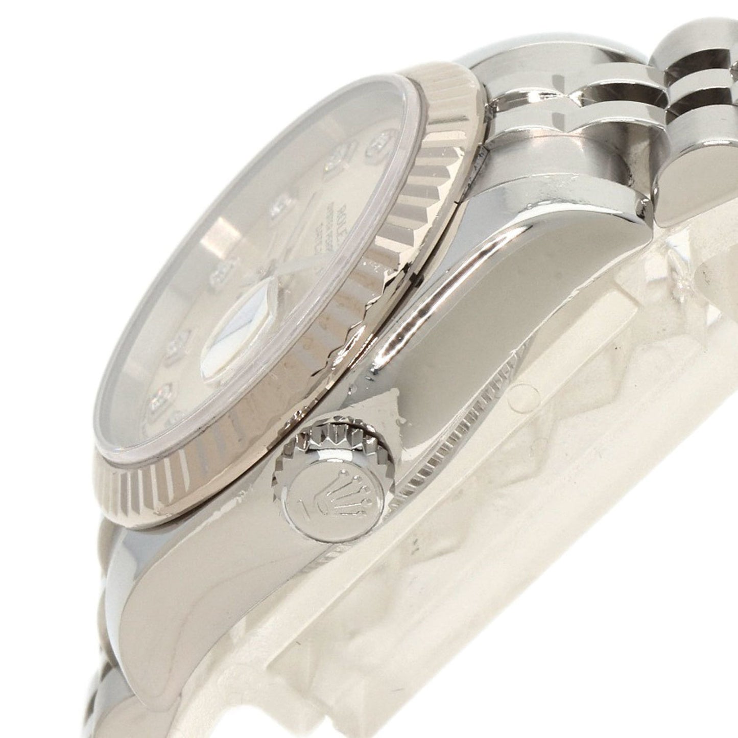 Rolex 179174G Datejust 10P Diamond Watch Stainless Steel SS Ladies ROLEX