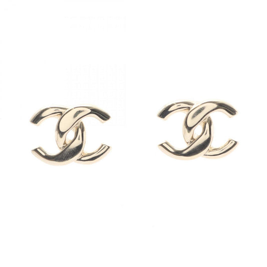 CHANEL Coco Mark Earrings, Gold Plated, Women's