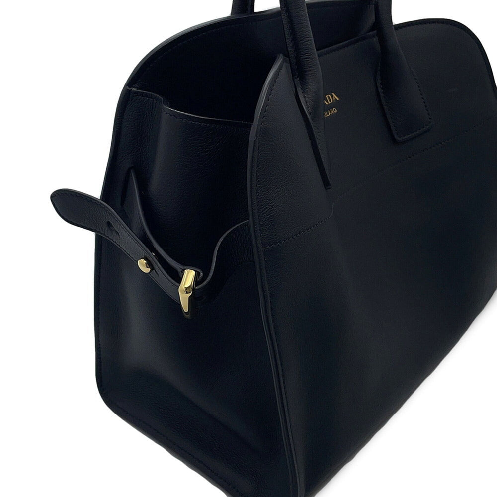 Prada tote bag, leather 1BG517, PRADA handbag, black — Like New