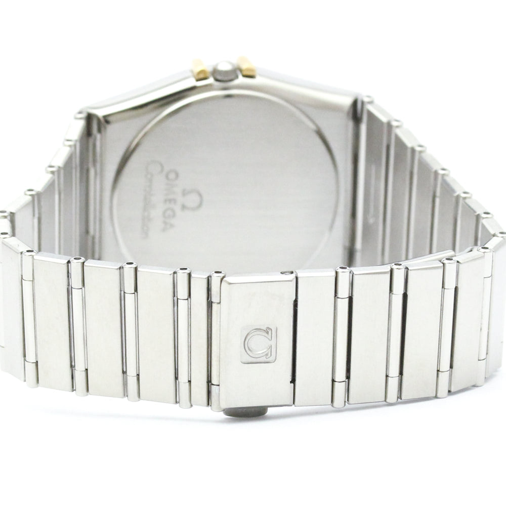 OMEGA Constellation 18K Gold Steel Quartz Mens Watch 396.1070 Polished — Very Good