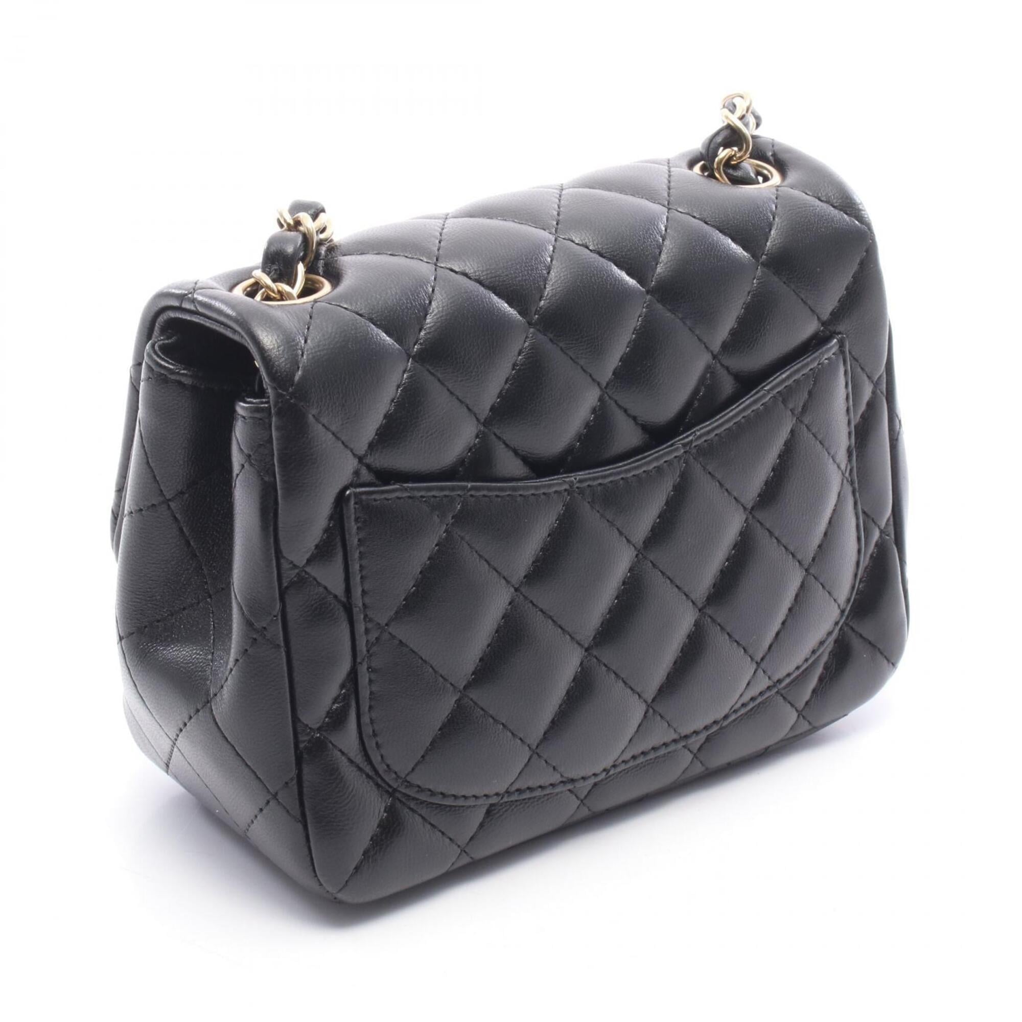 Chanel Mini Matelassé Shoulder Bag/Handbag, Lambskin Leather, Women's, Black (A35200) — New - Store Return