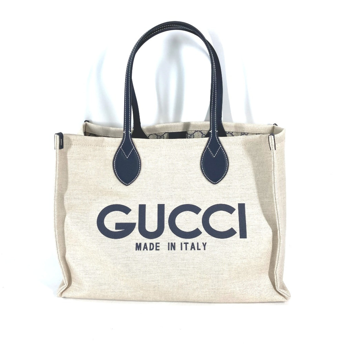 Gucci 772176 Japan limited JAPAN Shoulder Bag Shoulder Bag Tote Bag BeigeBased x Black Dark Navy Based — Like New