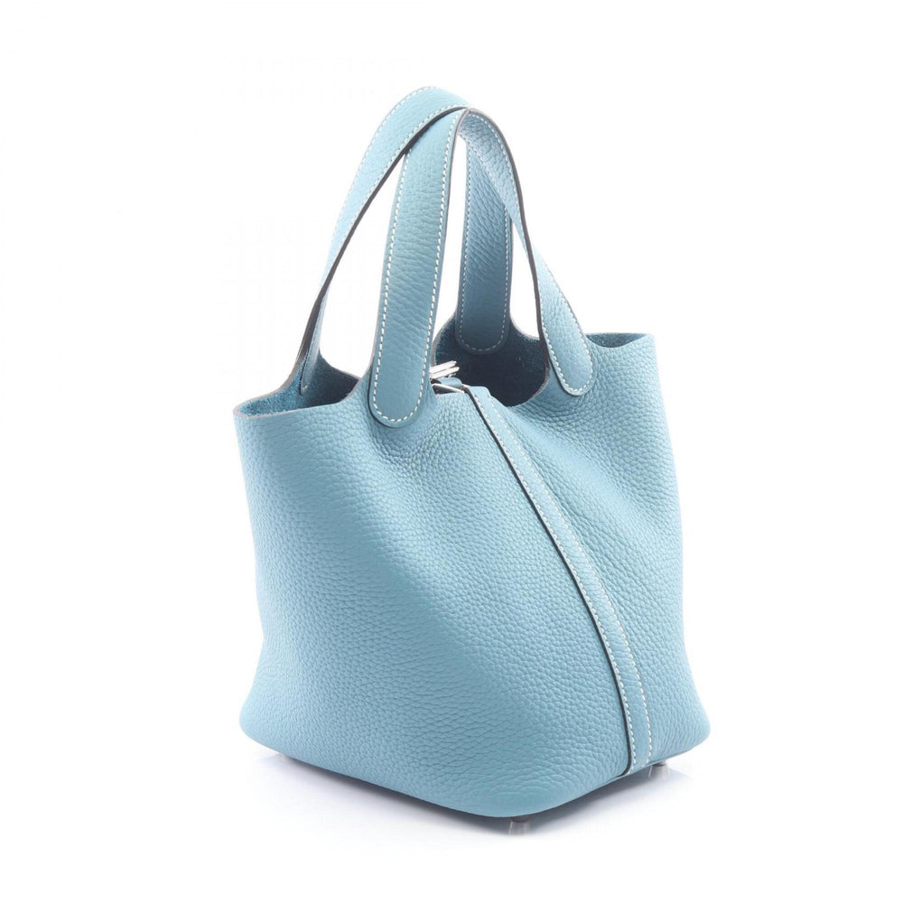 Hermes Picotin Lock PM New Blue Jean Handbag, Taurillon Clemence Leather, Women's — New - Store Return