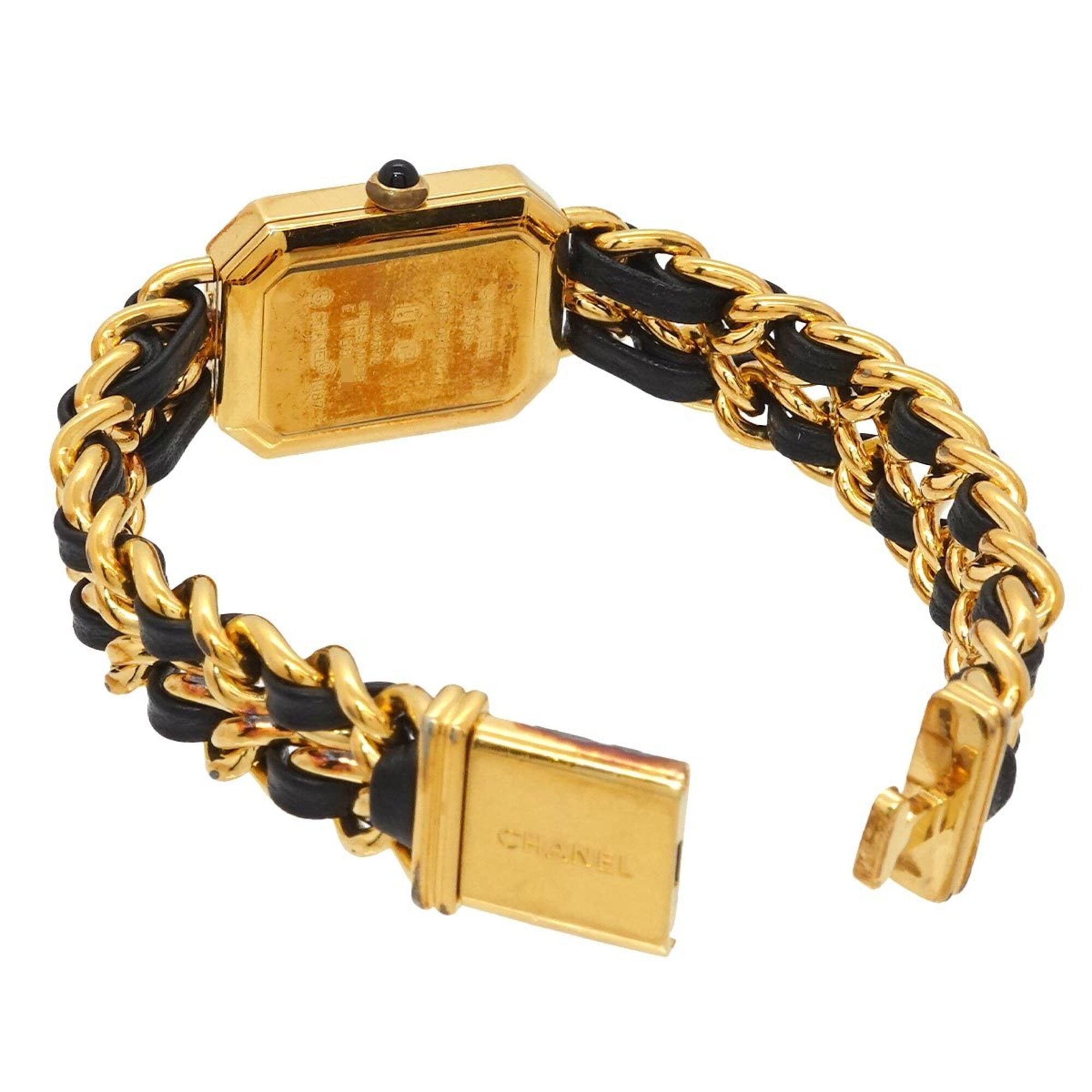 Chanel Premiere Large Size H0001 Women's Watch Black Gold Quartz — Very Good