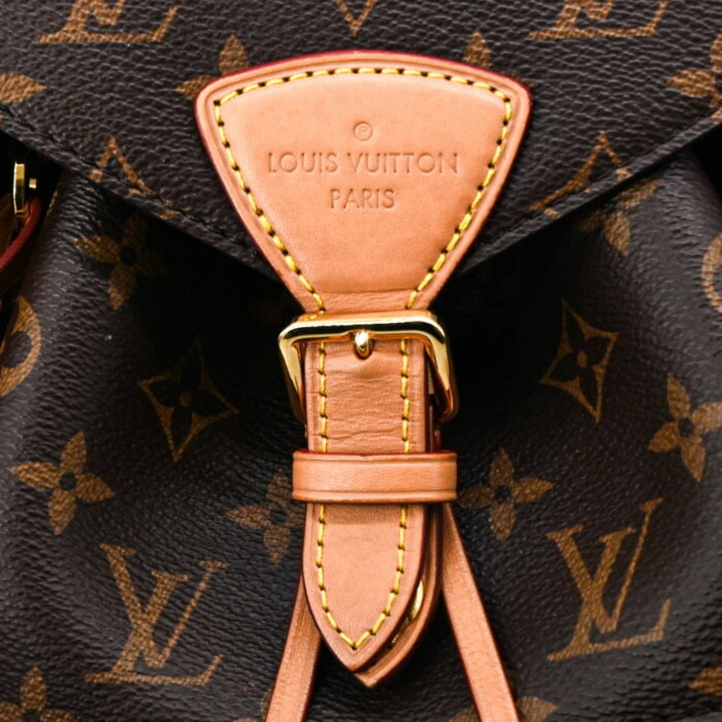 LOUIS VUITTON Montsouris NM PM Monogram Leather Backpack, Brown, with IC Chip, M45501