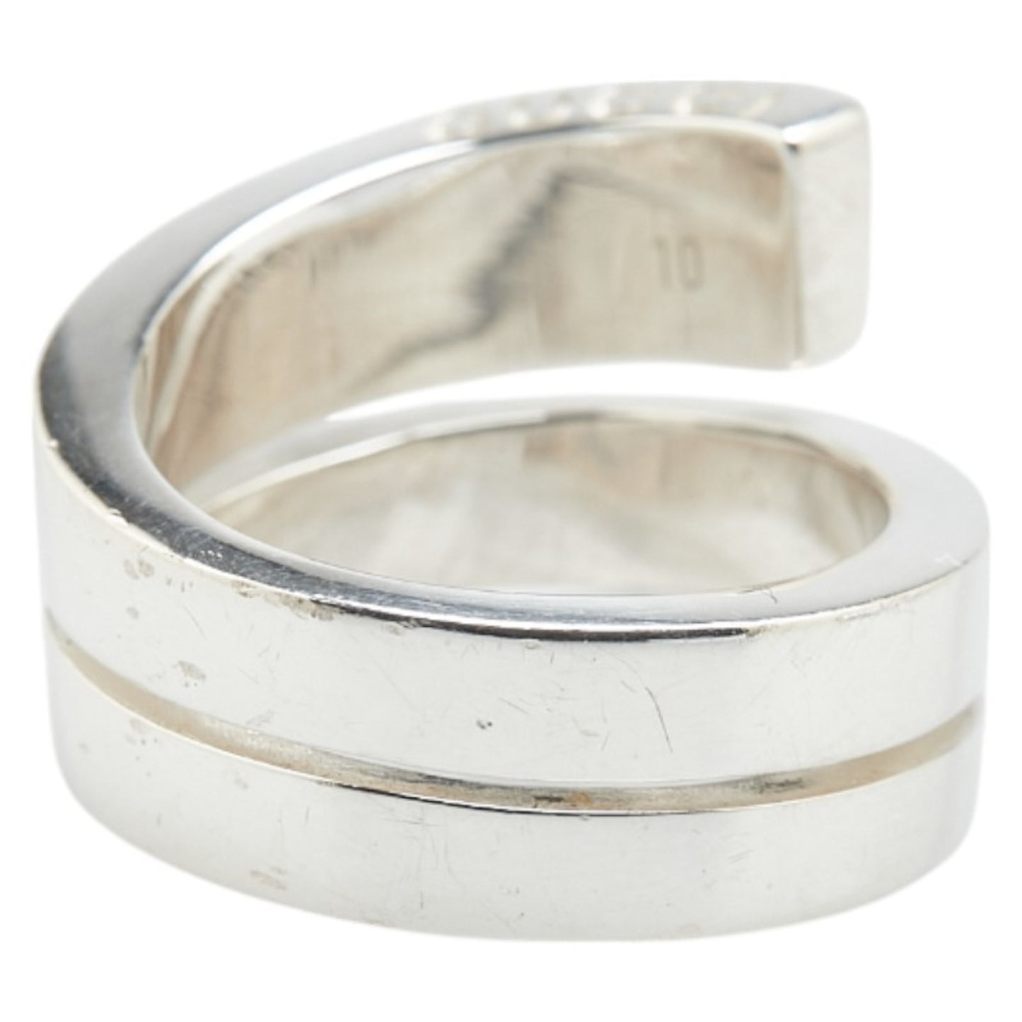 Gucci logo snake ring in silver (SV925) for women.