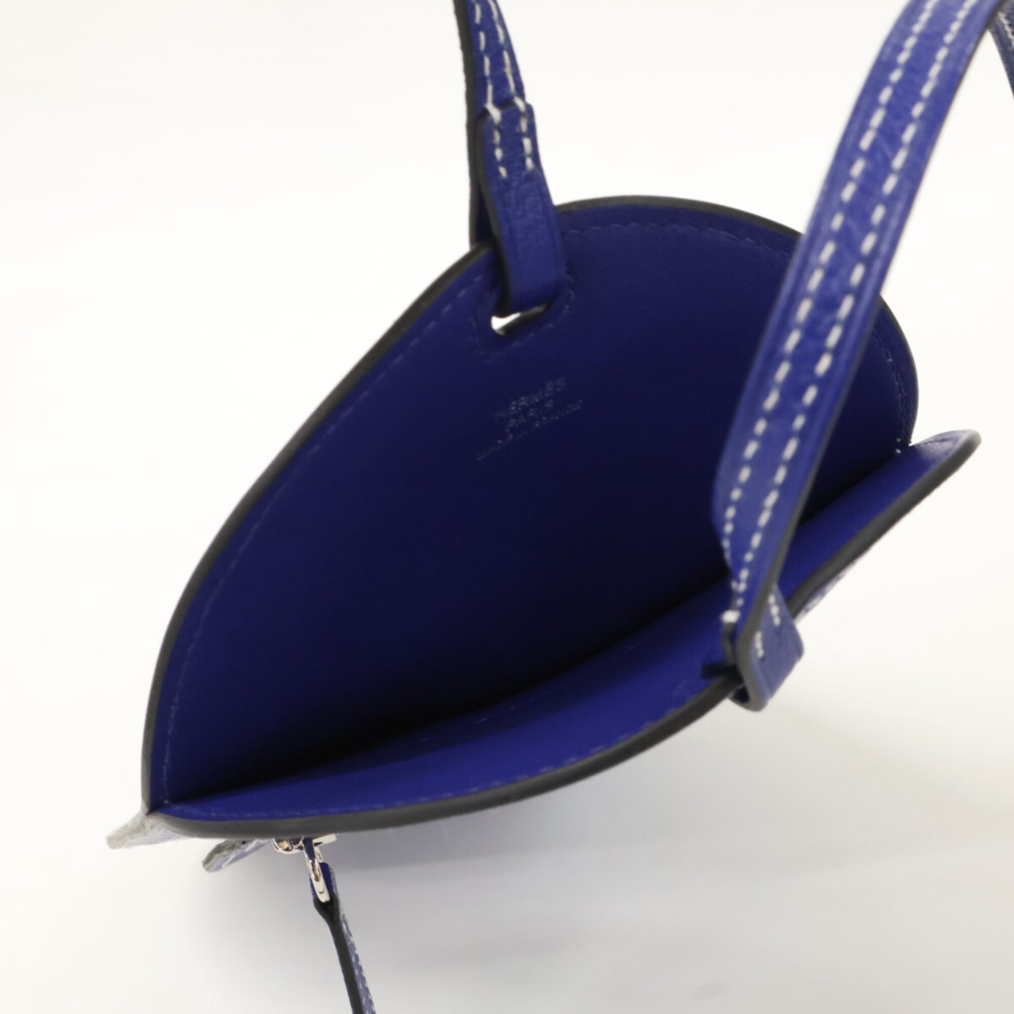 HERMES (U stamp) Chevre Mysore In-the-Loop To Go Wink GM Smartphone Shoulder Bag/Case - Blue Electric Women's — Like New