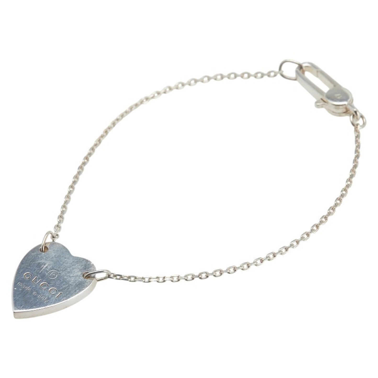 Gucci Trademark Heart Bracelet in Silver Metal for Women