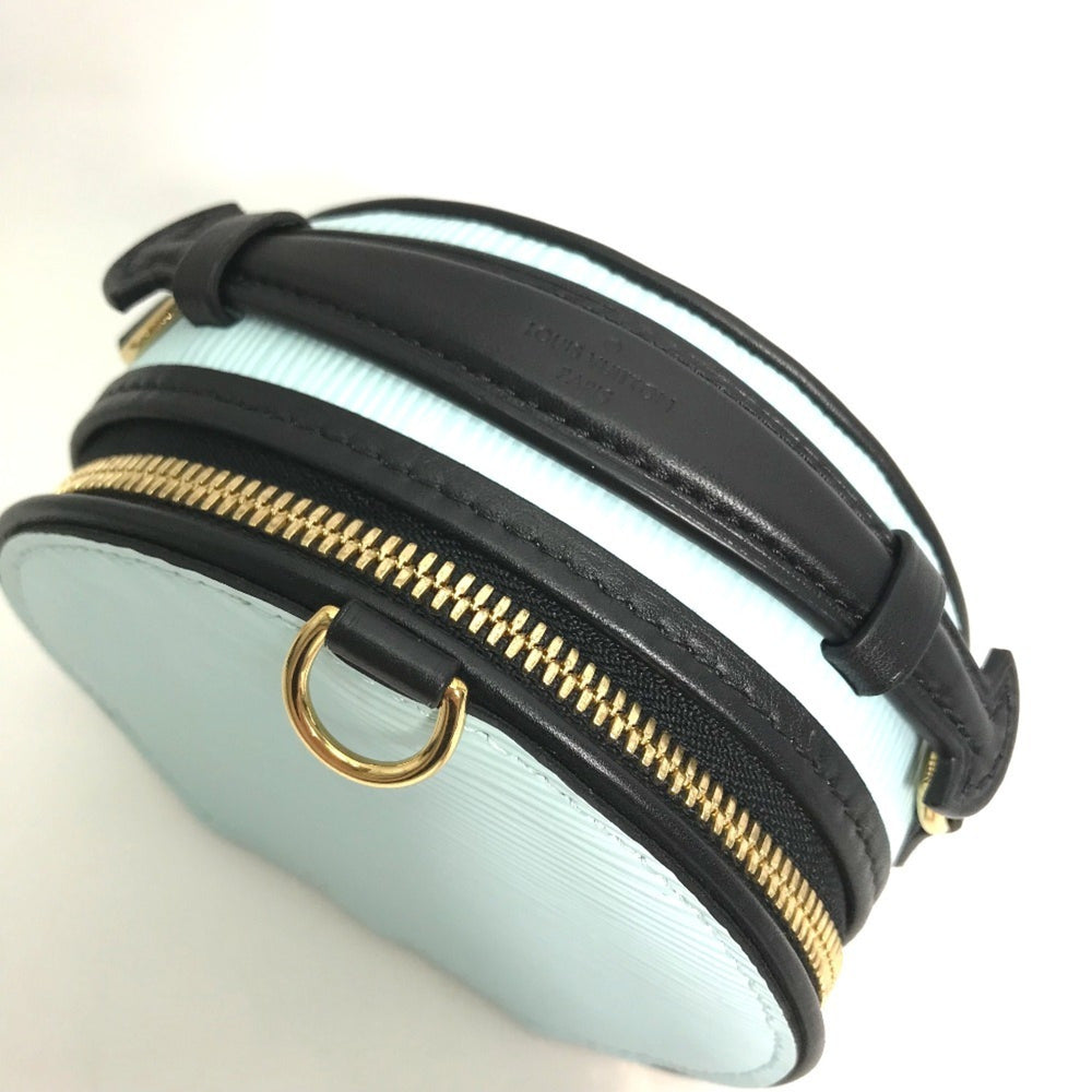 LOUIS VUITTON R97999 Epi Petite Boite Chapeau 2-Way Handbag/Pouch/Shoulder Bag in Leather, Seaside Blue, Like New — Like New