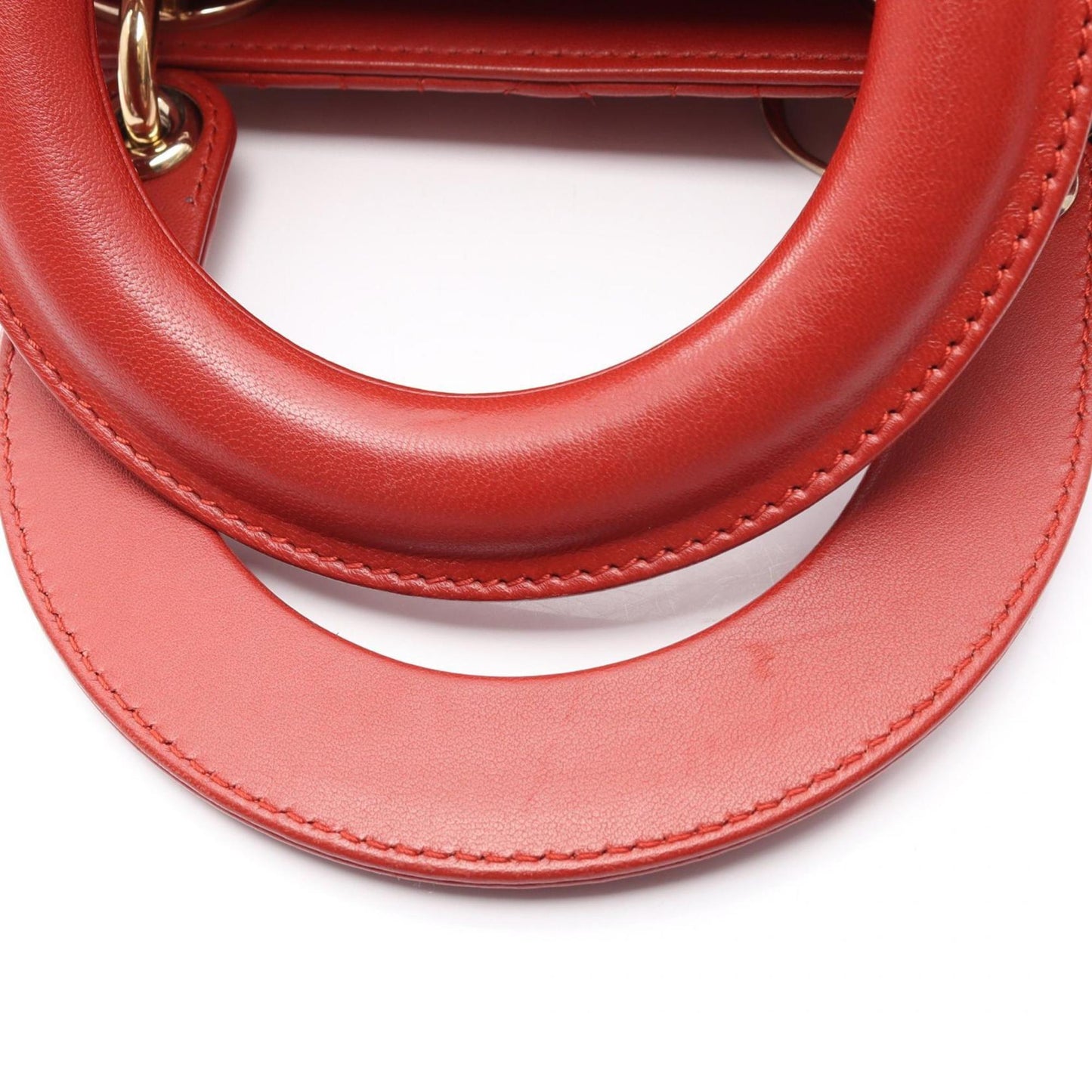 Christian Dior Dior LADY DIOR MY ABCDIOR Lady Small Cannage Handbag, Leather, Women's, Bordeaux, 29-MA-1107