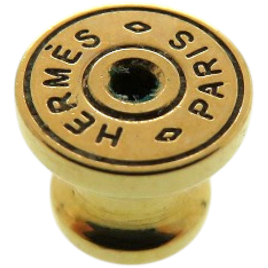 Hermes Hermès Single Pop Ash Mini Metal Vert Fizz Green Earrings 0162