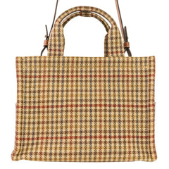 CELINE Triomphe Logo Small Cabas Thais Tweed 2-Way Shoulder Bag 199162EP8.14ML Brown Beige Women's — Like New