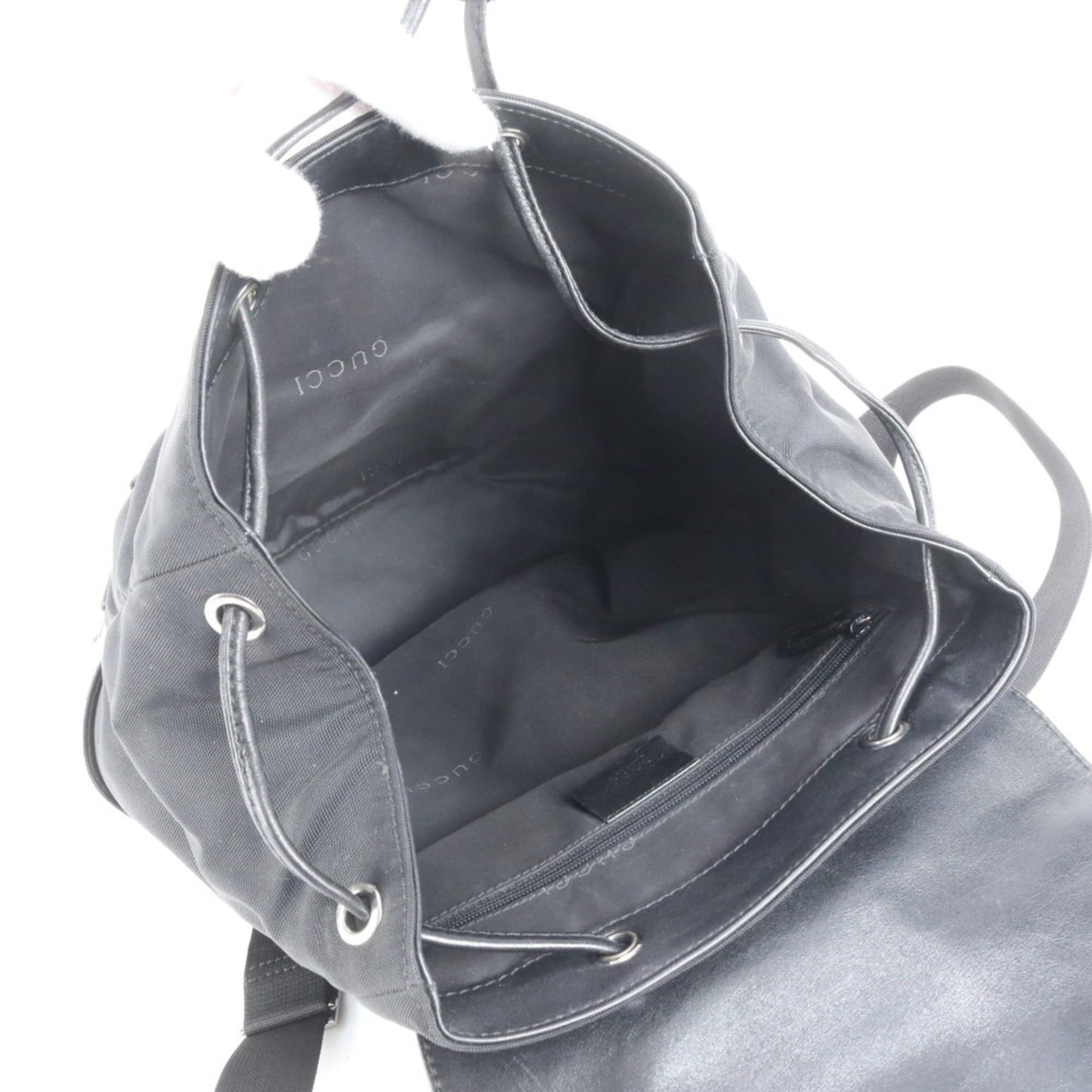 Gucci 003 0238 Leather and Nylon Backpack, Black, Women's