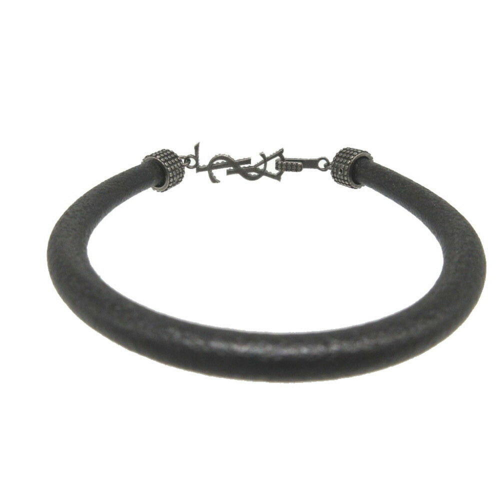 Yves Saint Laurent Saint Laurent Paris Leather Black Bracelet 1380SAINT LAURENT PARIS — Like New