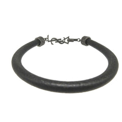 Yves Saint Laurent Saint Laurent Paris Leather Black Bracelet 1380SAINT LAURENT PARIS — Like New