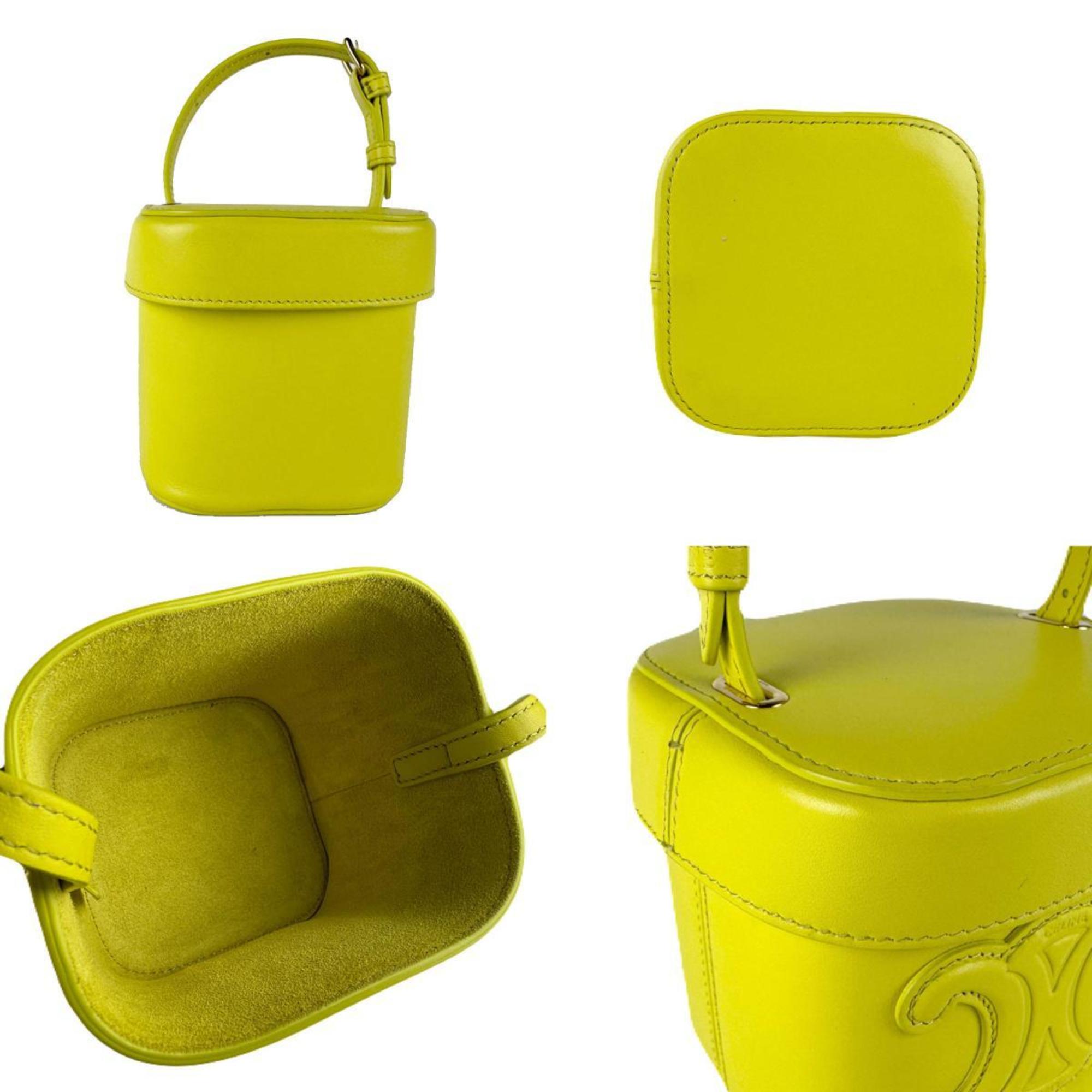 Celine Small Box Cuir Triomphe Shoulder Bag in Anise Leather, Women's, z8395