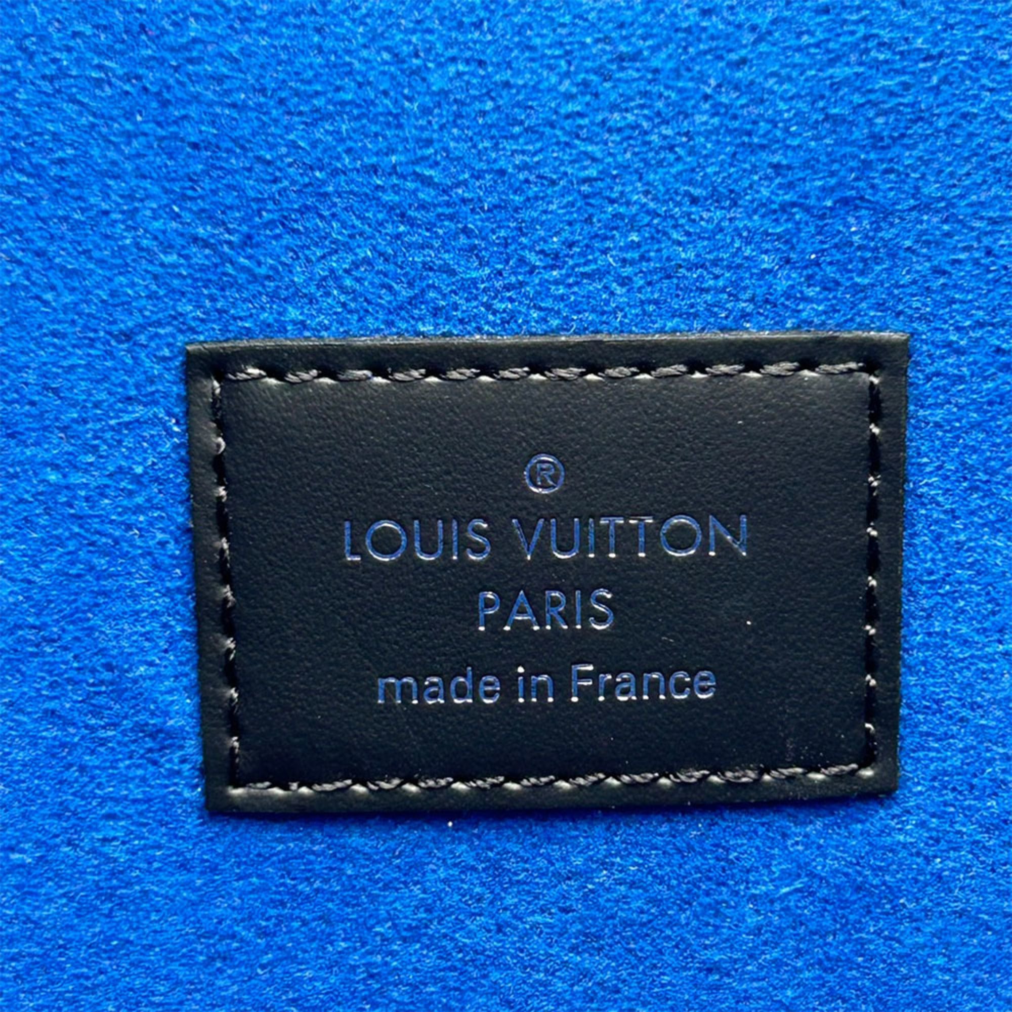 Louis Vuitton Alpha Triple Pouch N60255 Damier Graphite Silver Hardware Clutch Bag for Men and Women — Like New