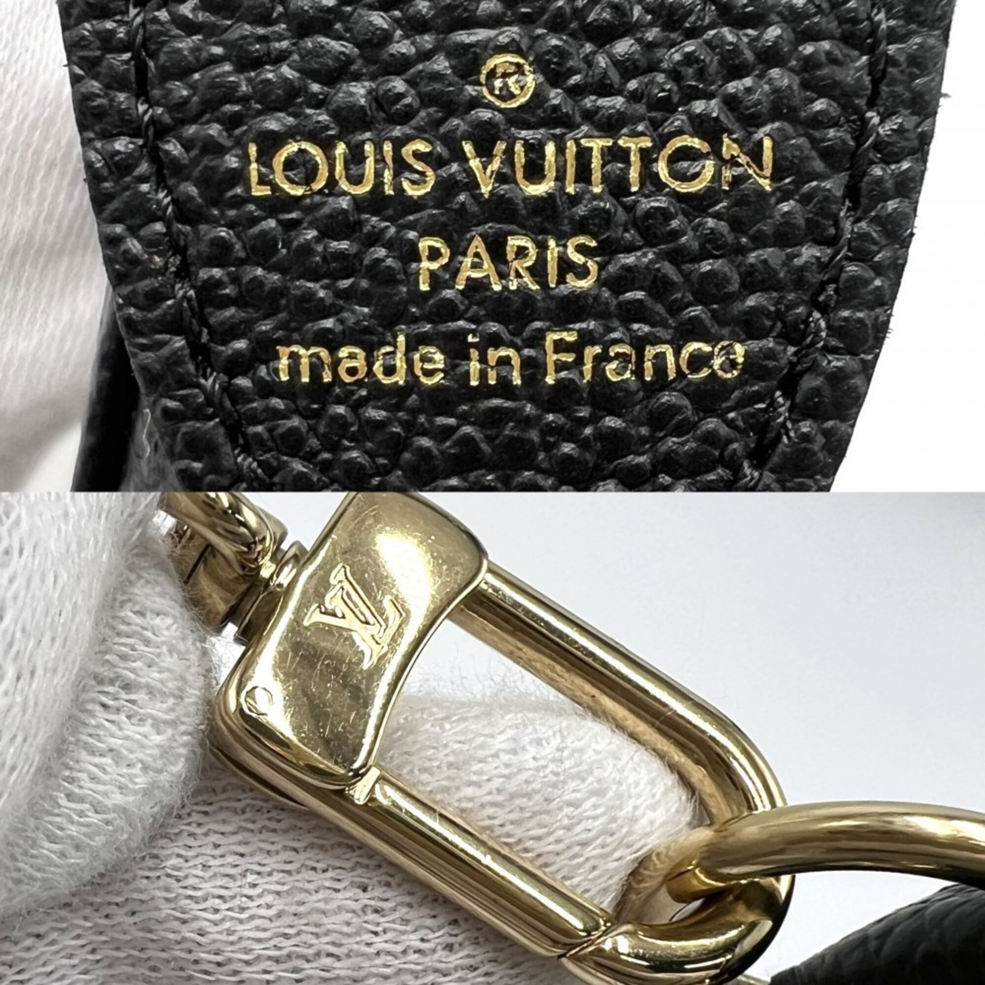 Louis Vuitton Women's Mini Pochette Accessoires Bicolor Accessory Pouch LOUIS VUITTON M80732 Monogram Empreinte Black with Gold Hardware — Like New