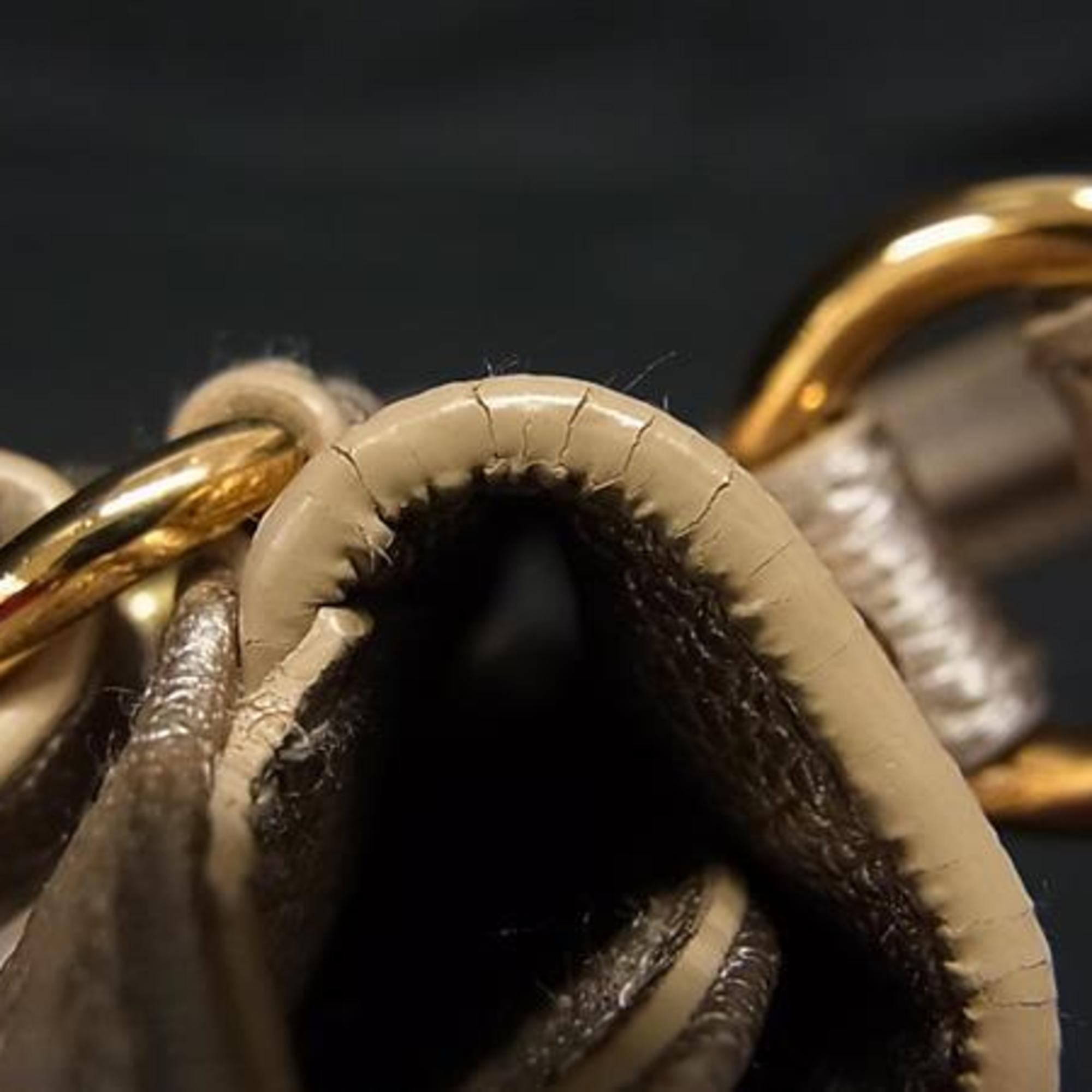 Salvatore Ferragamo Gancini Mini Sofia handbag EZ21 E238 in metallic pink beige leather for women