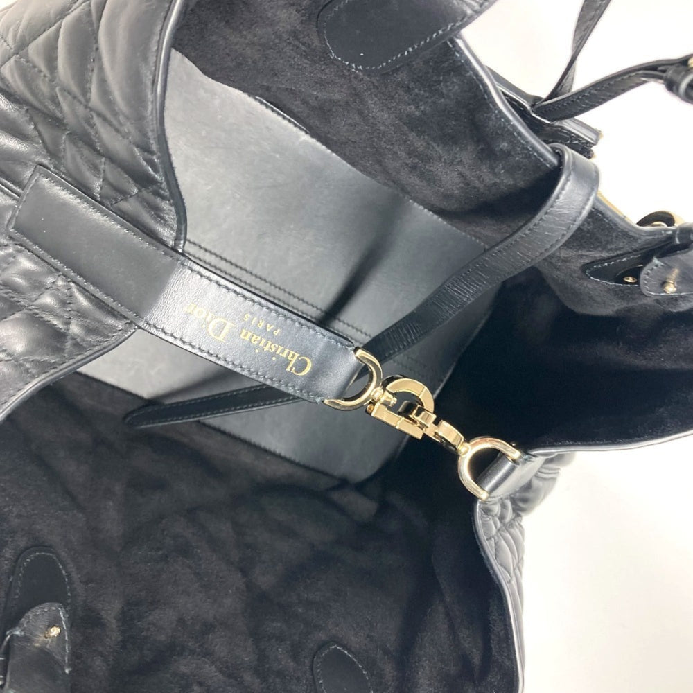Christian Dior Dior M2821OSHJ 2WAY Bag Toujour Medium Tote Handbag with Pouch Shoulder Calfskin Women's Black — Like New