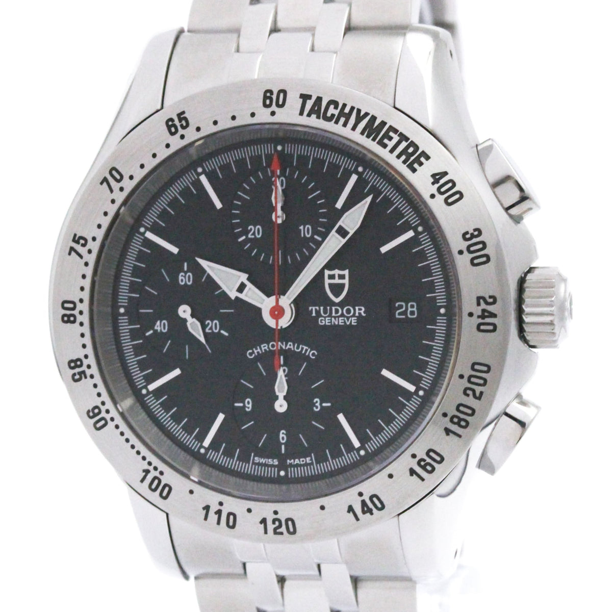 TUDOR Chronautic Chronograph Steel Automatic Mens Watch 79390P Polished — Very Good
