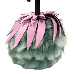 FENDI Pineapple Motif Pom-Pom Fur Charm, Light Green, Women's — Like New