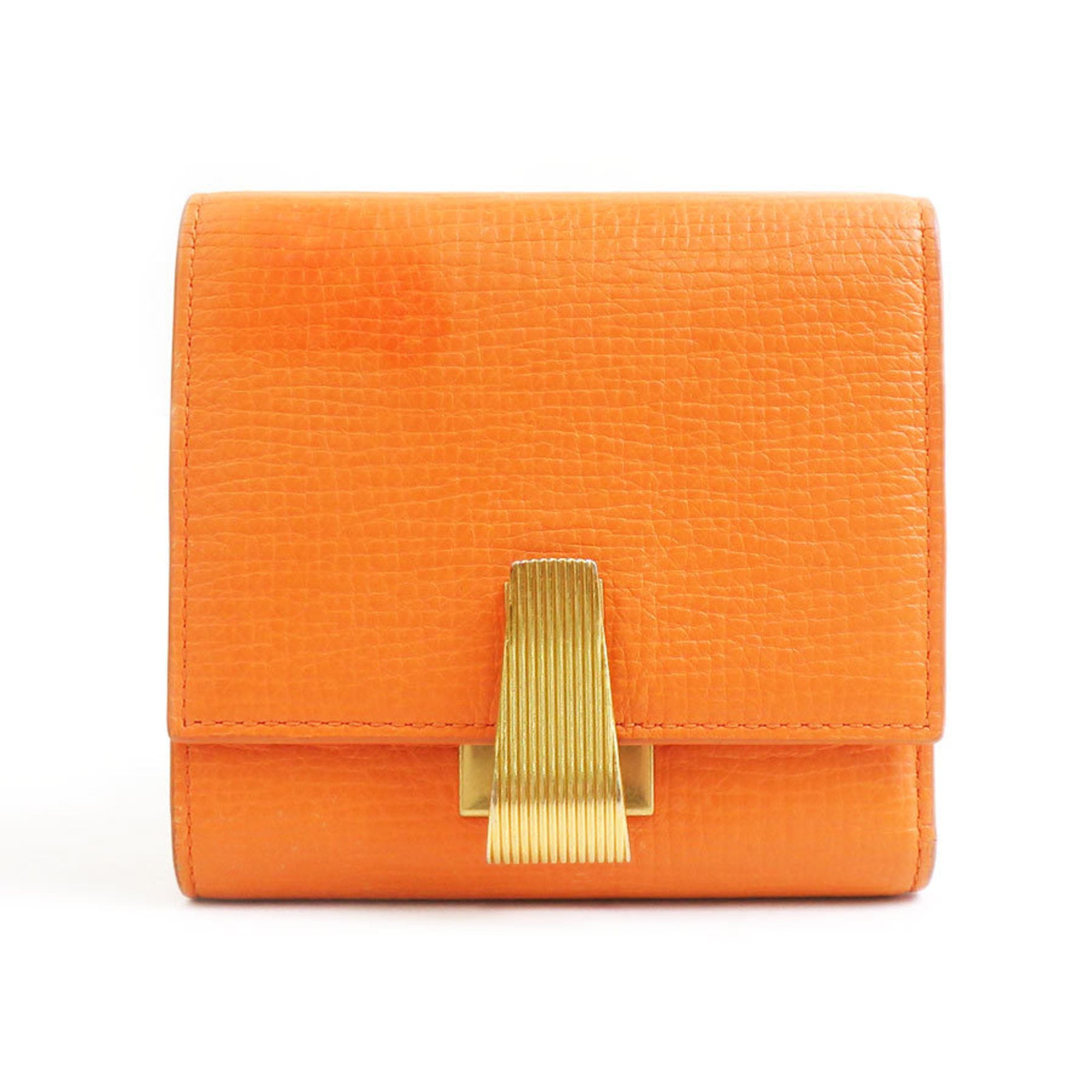 Bottega Veneta Bi-fold Wallet, Leather, Orange, Unisex, H31763a
