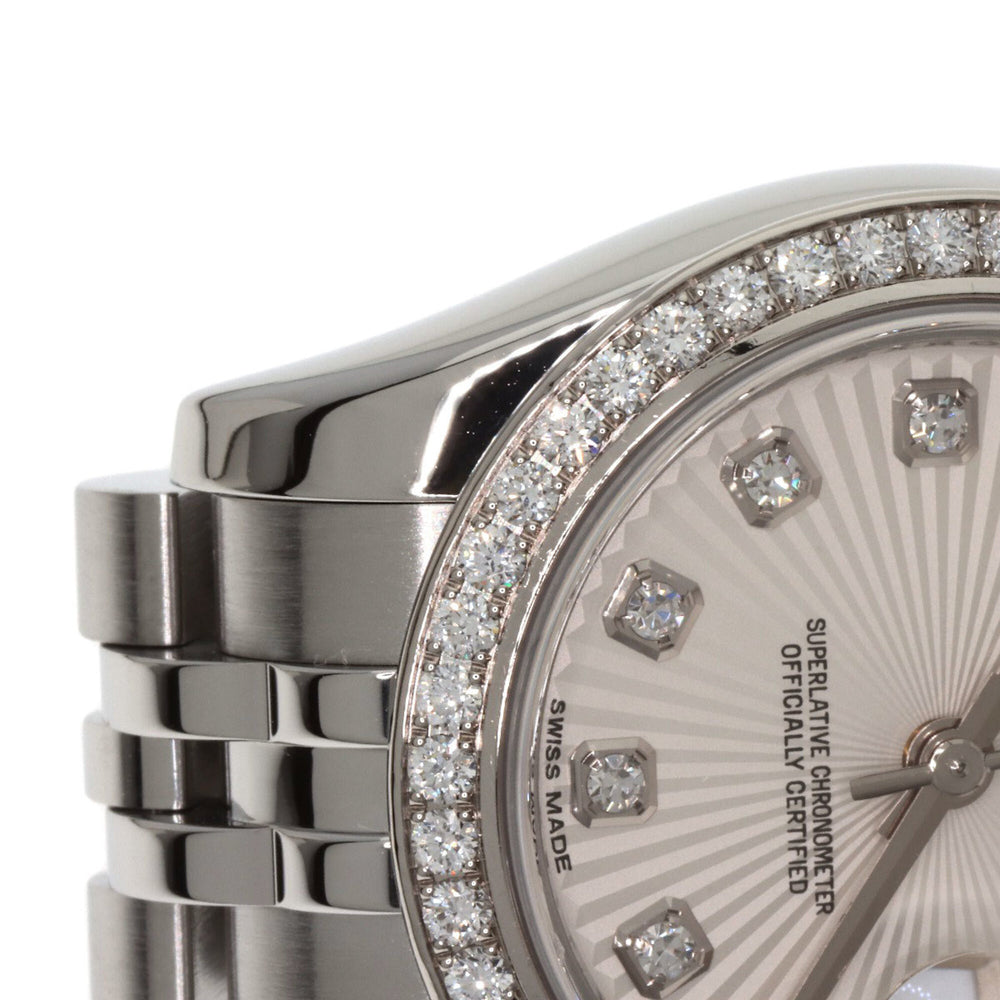 Rolex 179384G Datejust 10-Piece Diamond Bezel Watch in Stainless Steel/SS/18K White Gold with Diamonds, Women's — Good