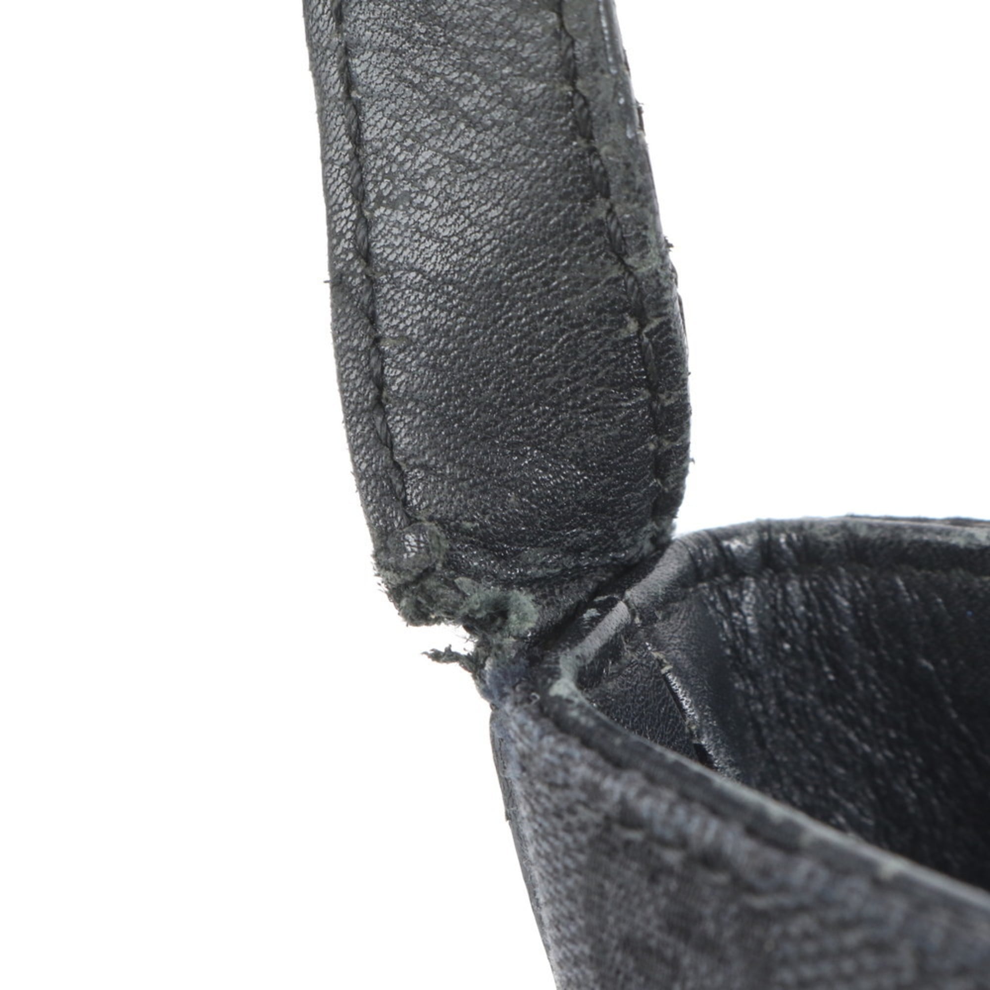 Gucci GG Canvas 001 4286 Leather Shoulder Bag/Handbag Black Women's