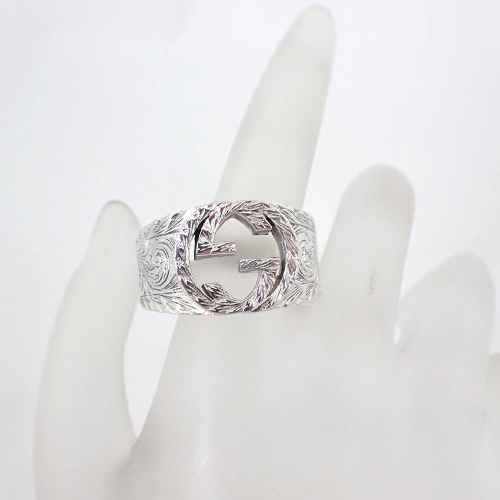 GUCCI Ag925 Arabesque G Ring, Size 23 — Like New