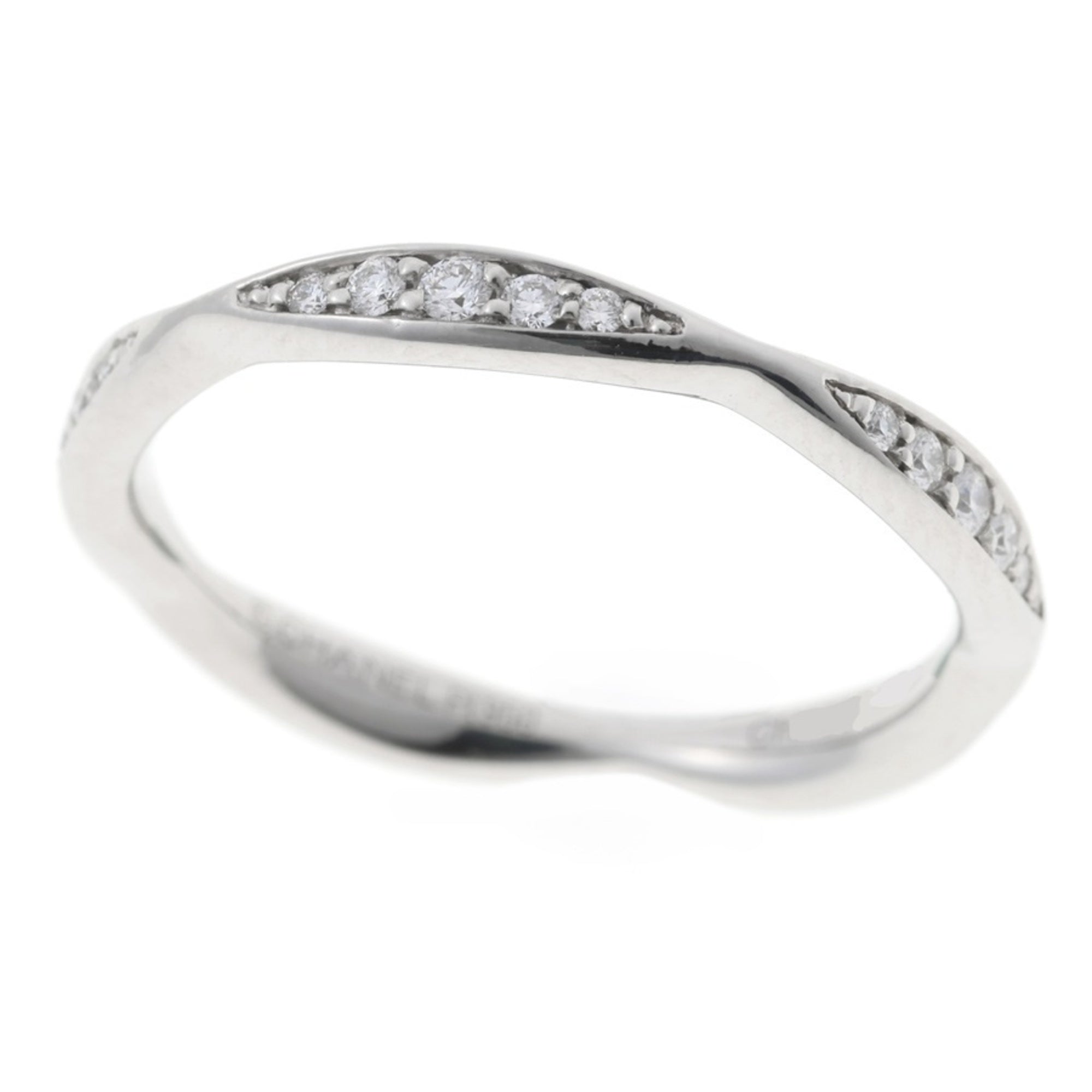 Chanel Camellia Collection Eternity Ring, Full Diamond, Pt950 Platinum, Size #9 — Like New