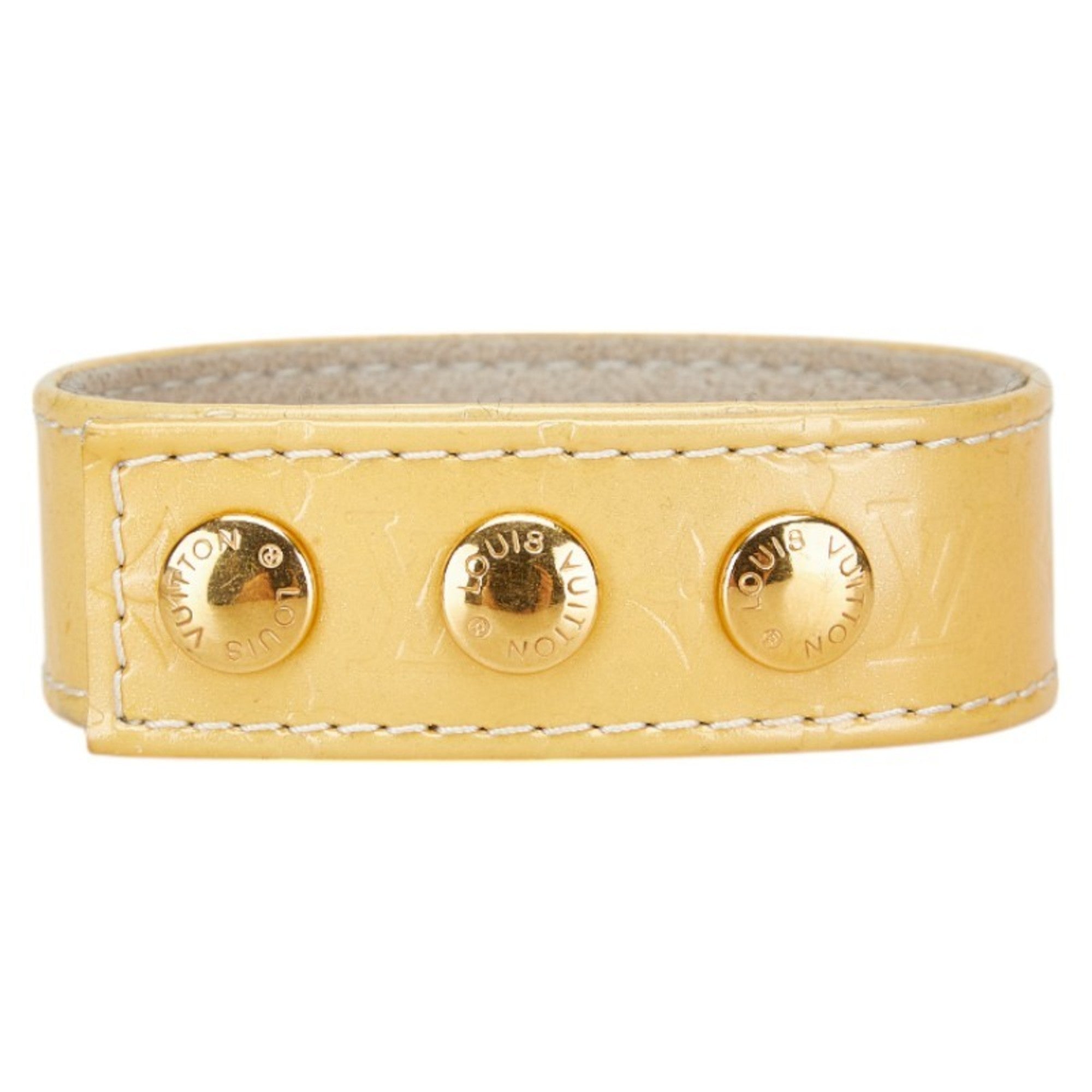 Louis Vuitton Monogram Vernis NOVEMBER 2000 GINZA JAPAN Bracelet Yellow PVC Women's LOUIS VUITTON