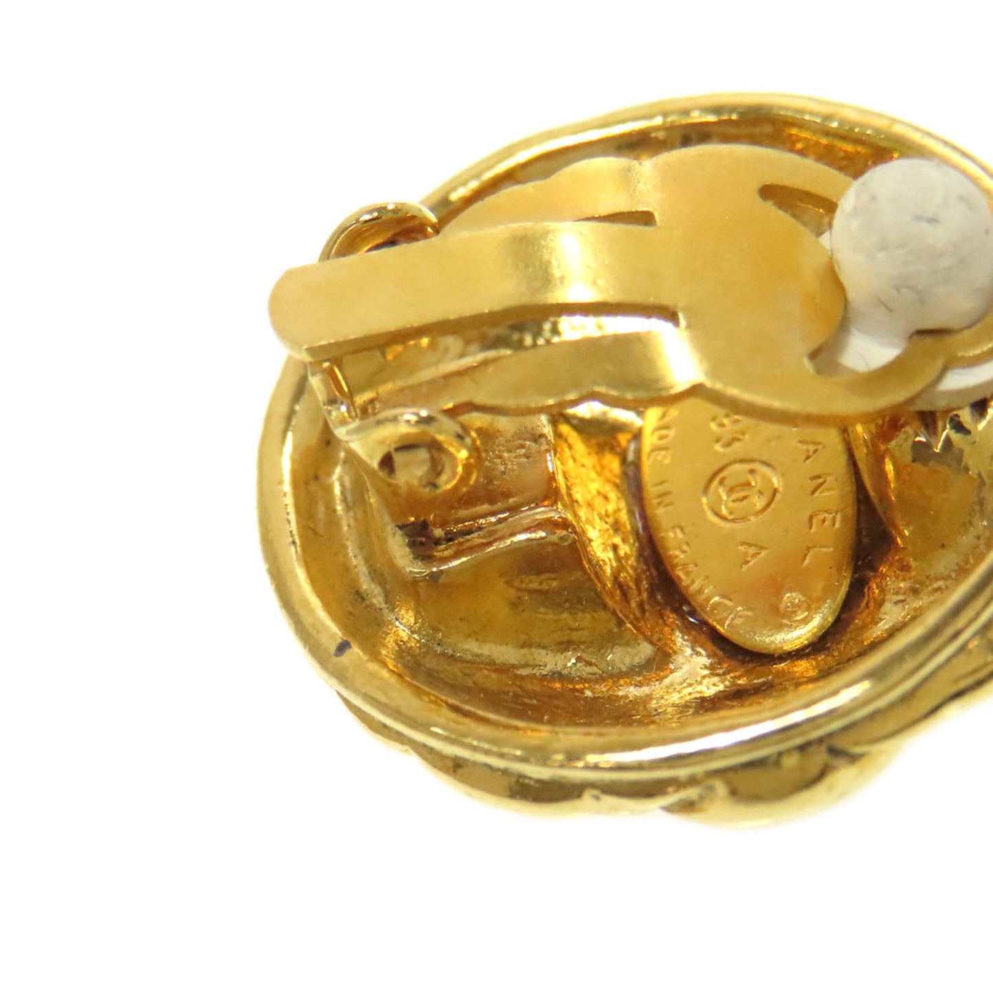 CHANEL Matelasse Coco Button Earrings for Women