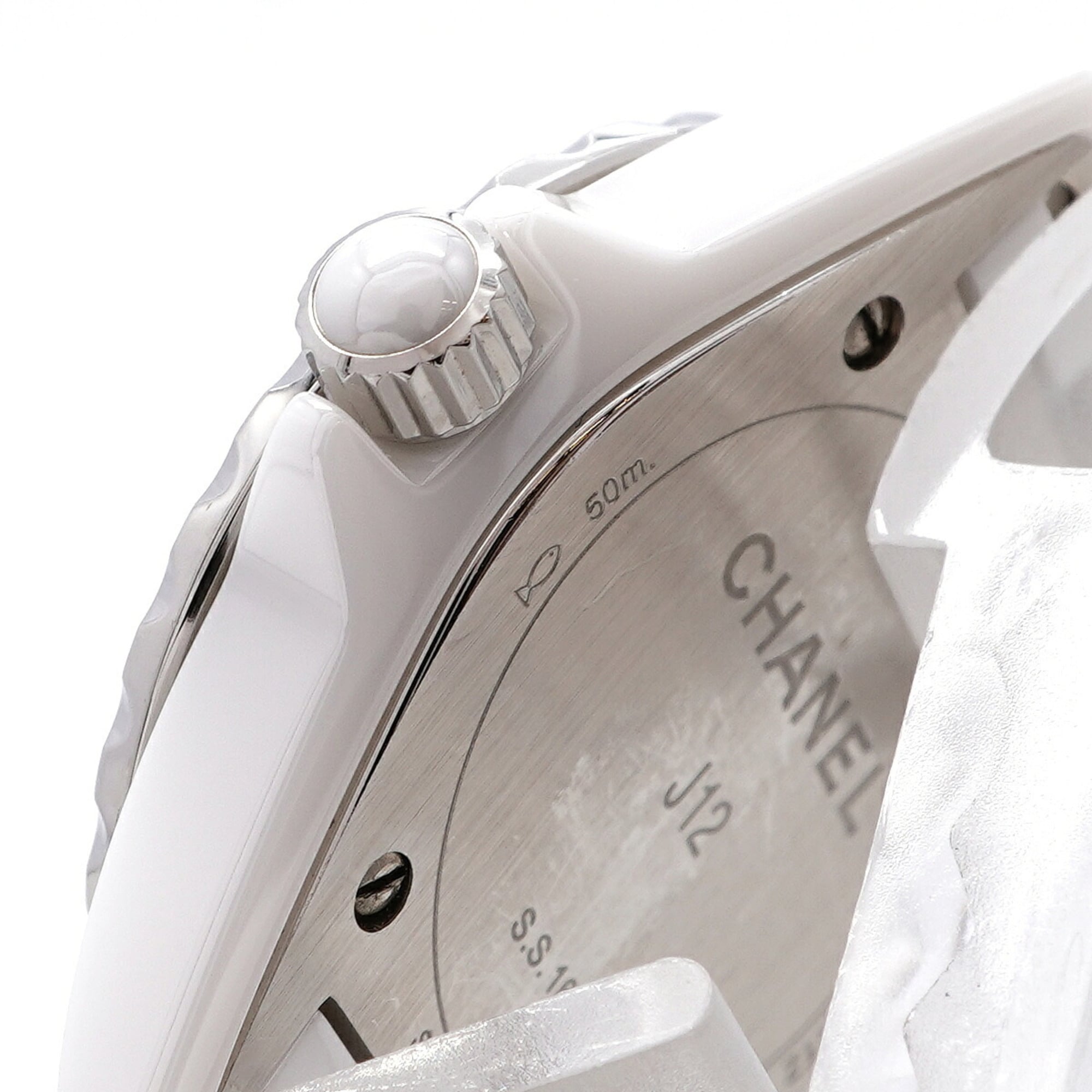 Chanel J12 Diamond H2572 White Dial Women's Watch — Good