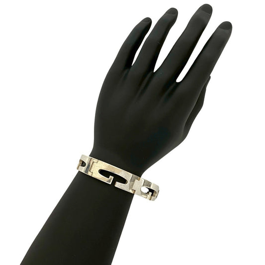 GUCCI G Logo Cutout Bracelet, 925 Sterling Silver, Women's, 65650