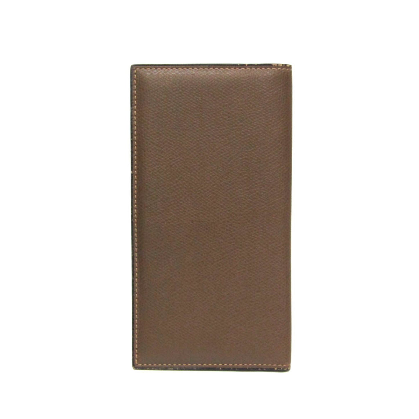 Valextra Vertical 12 Card V8L21 Men's Leather Long Bill Wallet (bi-fold) Brown