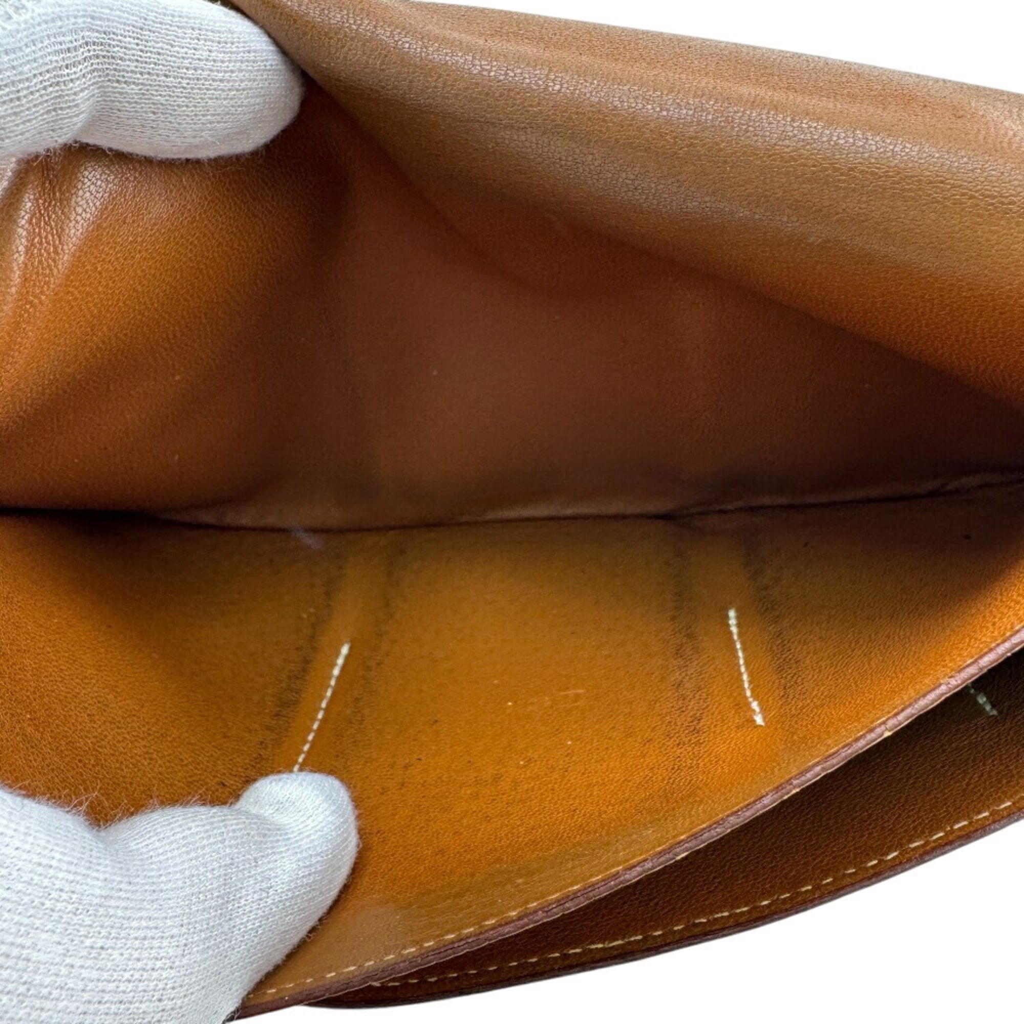 HERMES Dogon GM long wallet, brown, women's