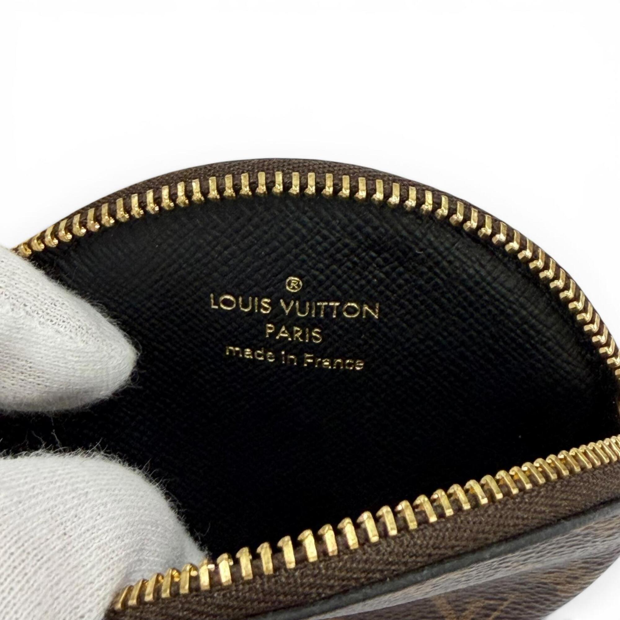 LOUIS VUITTON M68756 Monogram Giant Reverse Leather Pochette Trio Brown Made in France Women's with Dust Bag — Like New